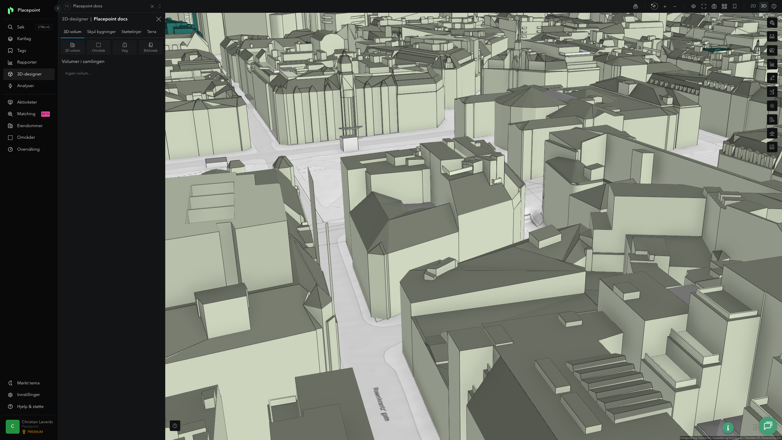 3D-designer – skissemodus