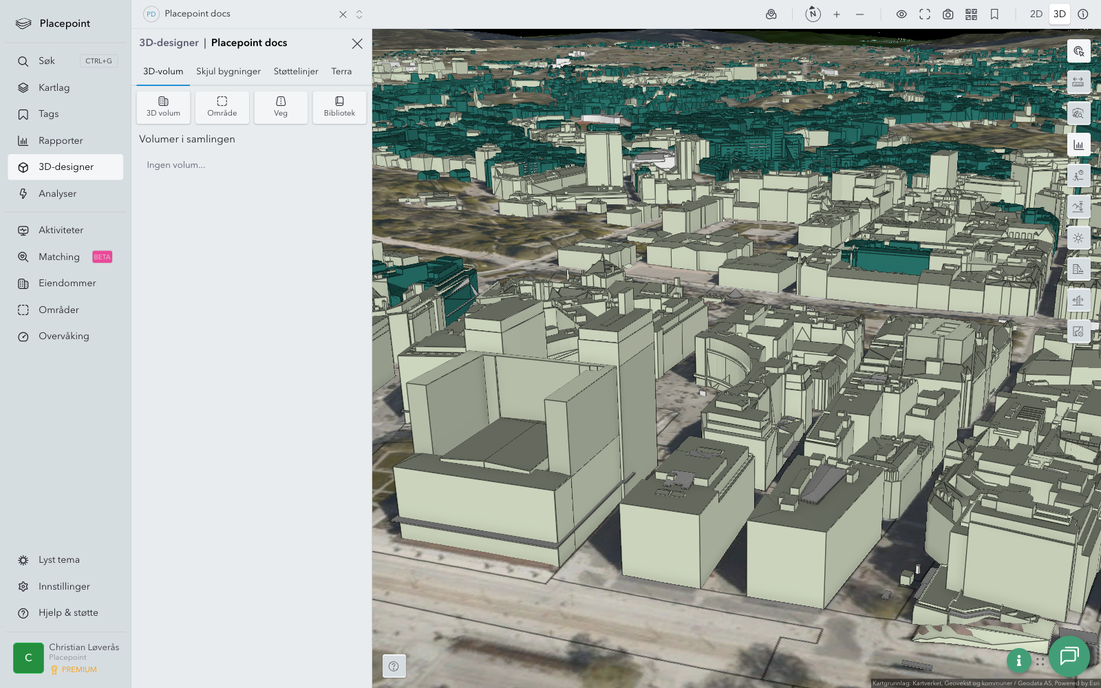 3D-designer – skissemodus