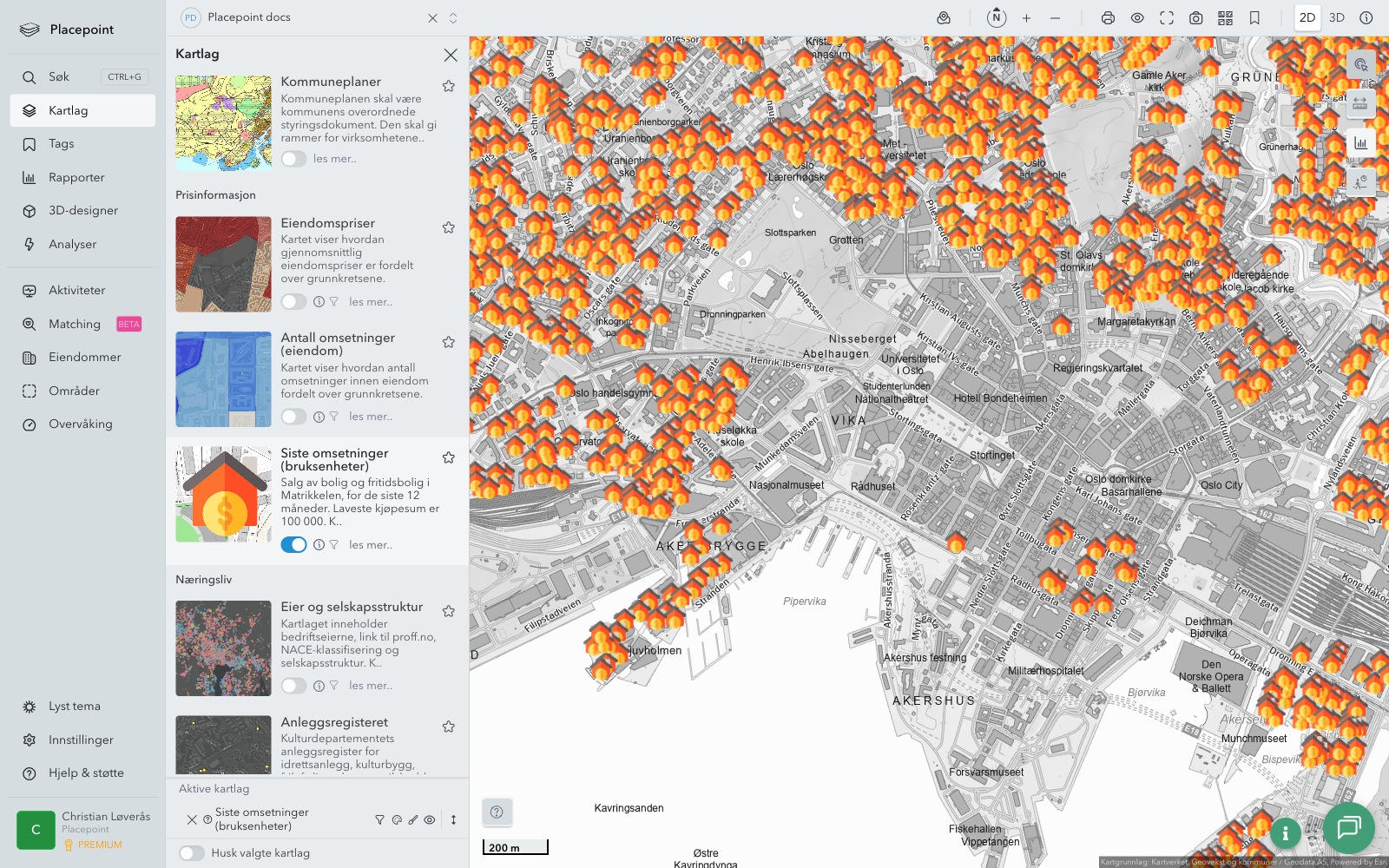 Siste omsetninger (bruksenheter)
