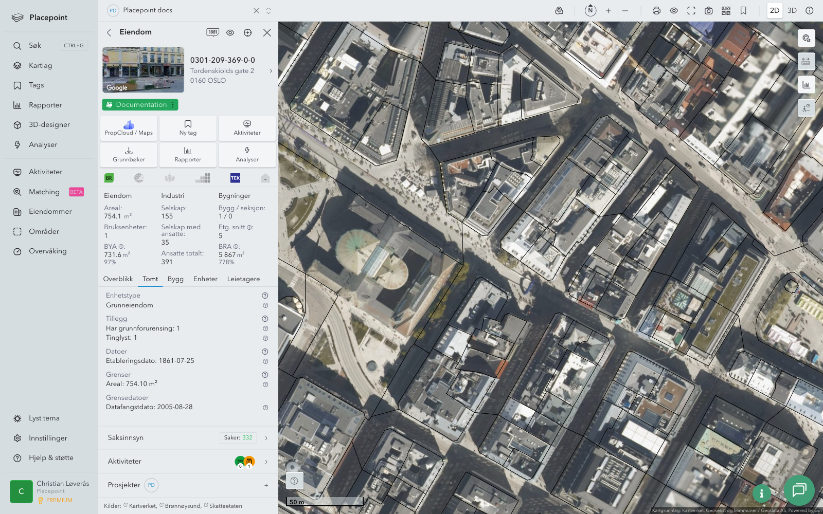 Eiendomspanel – Tomt-fanen