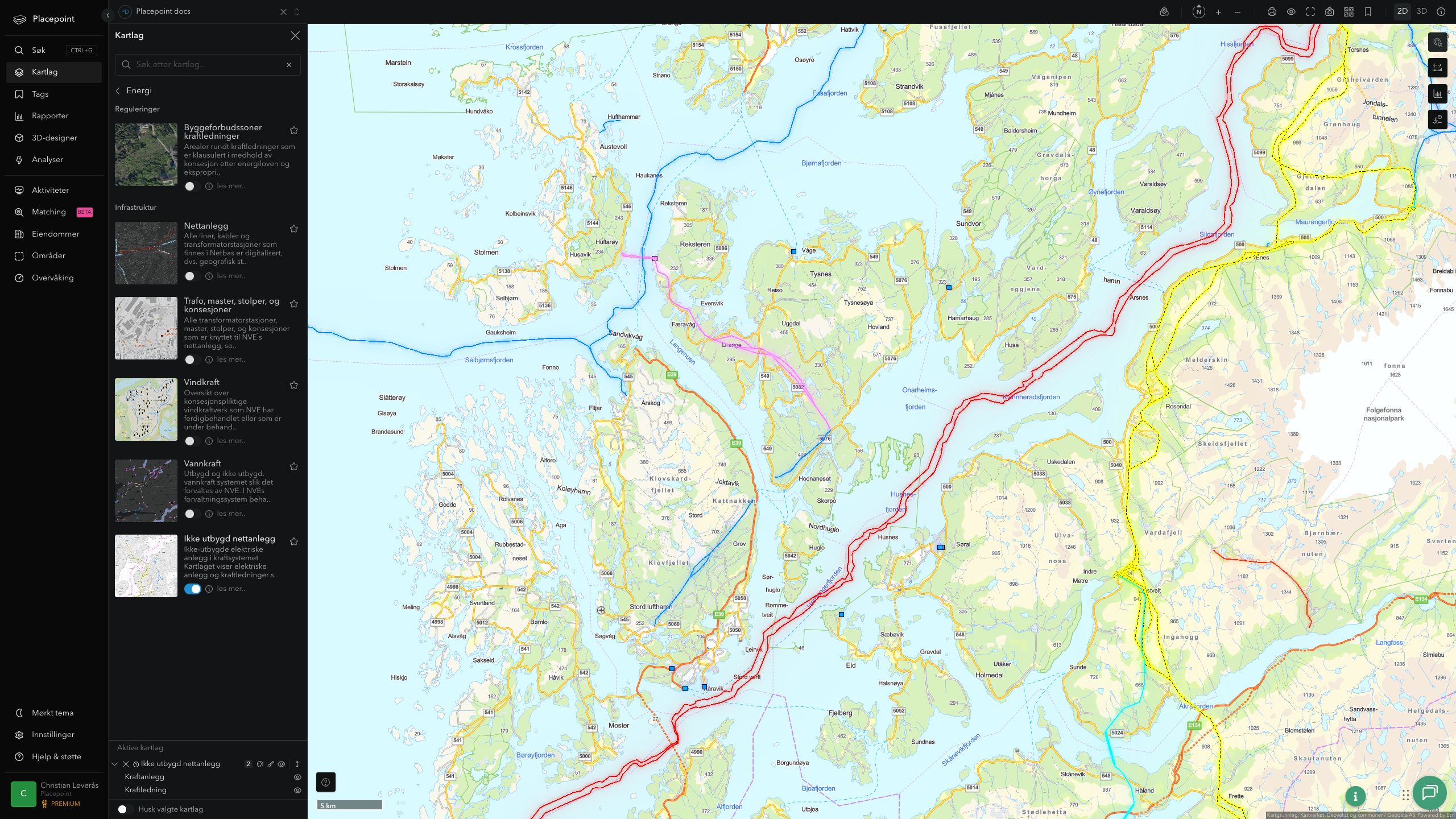 Ikke utbygd nettanlegg i Placepoint