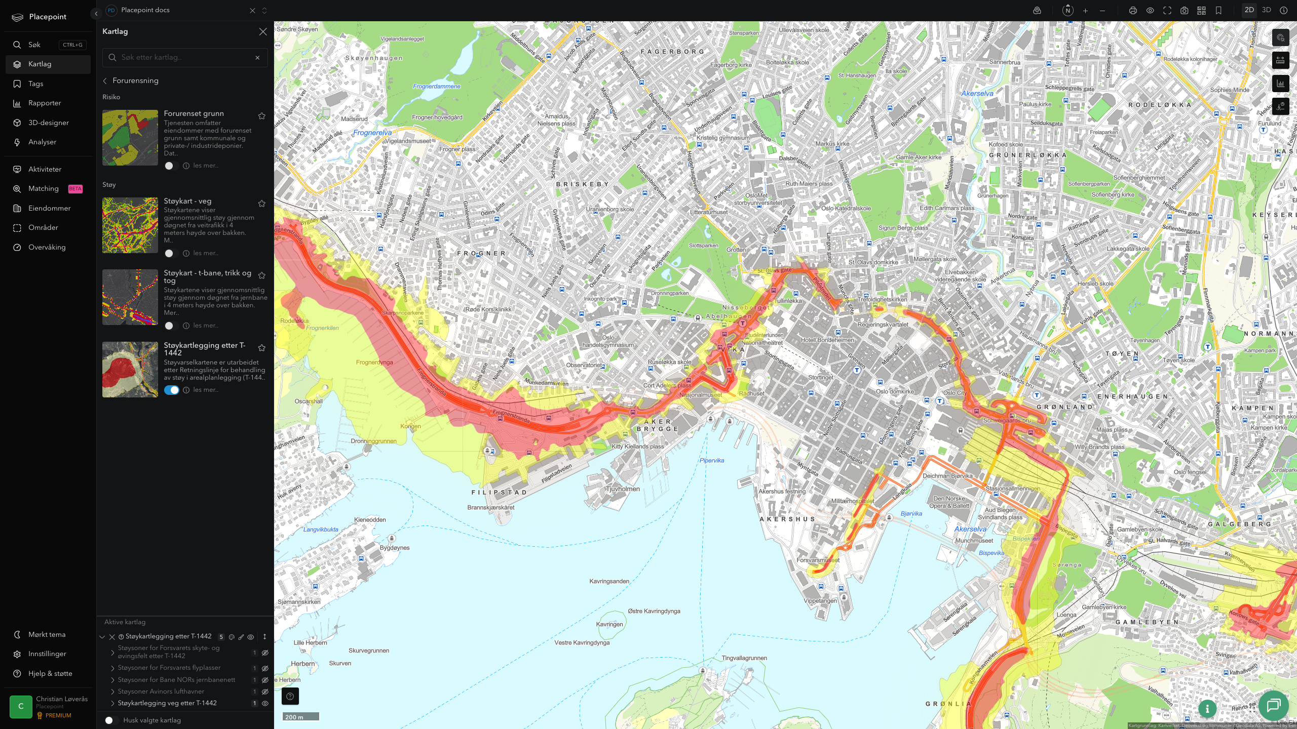 Støykartlegging etter T-1442