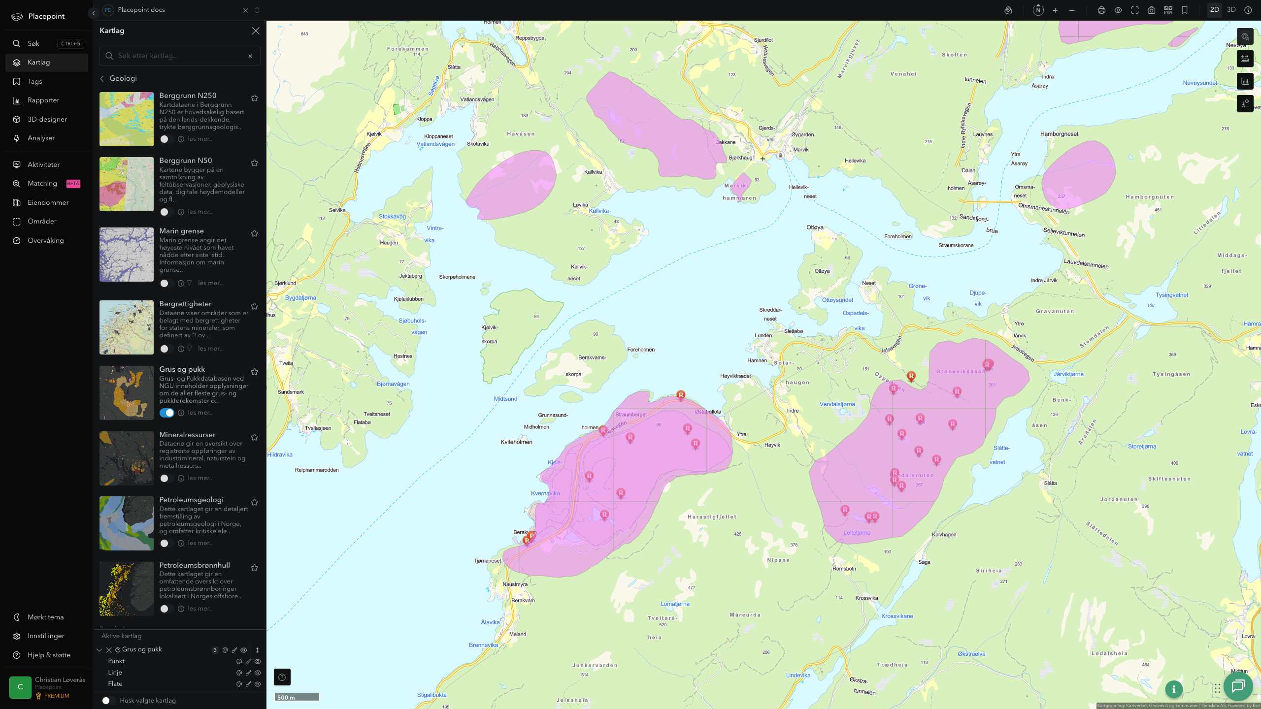 Grus og pukk i Placepoint