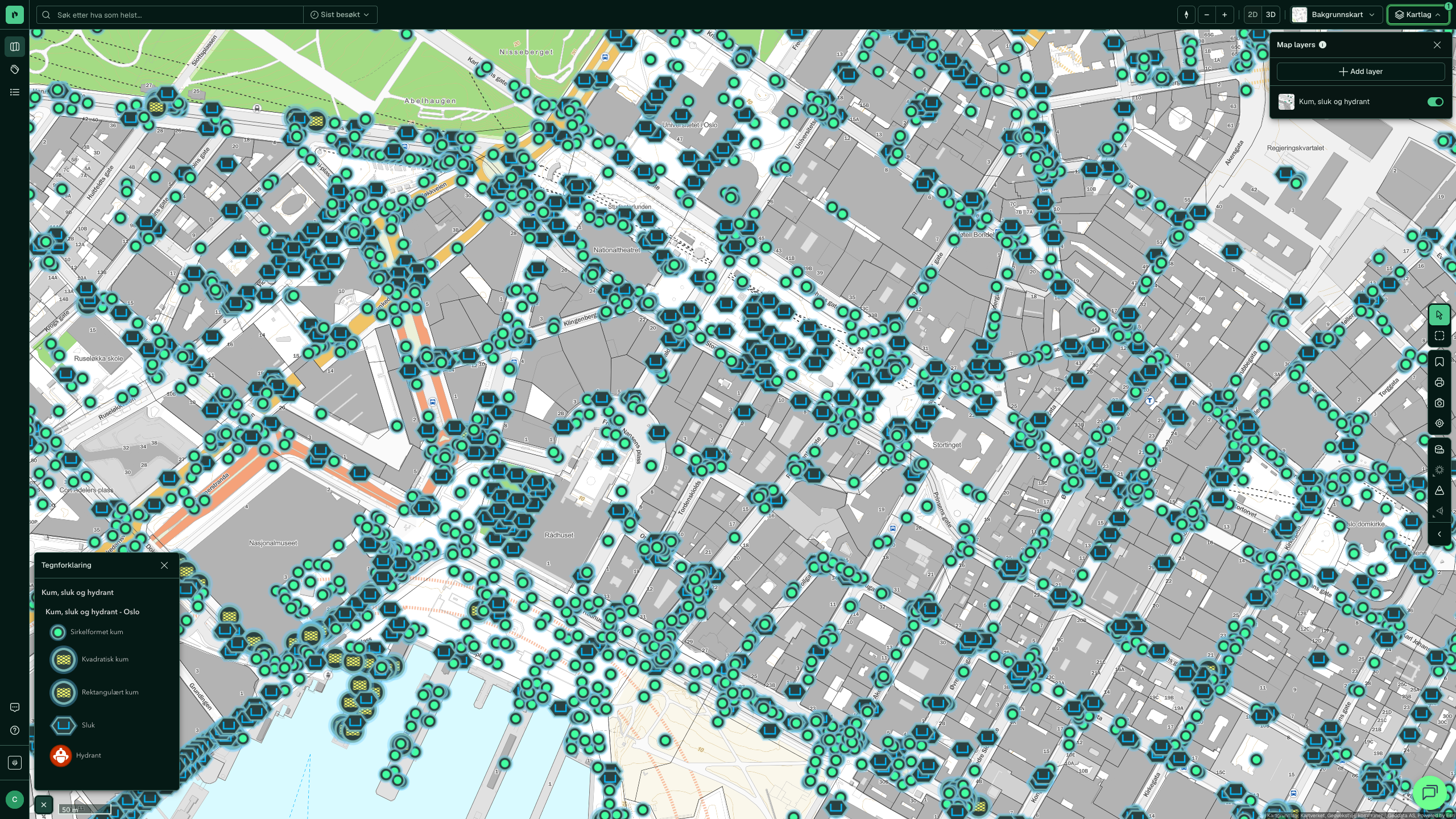 Kum, sluk og hydrant i Placepoint