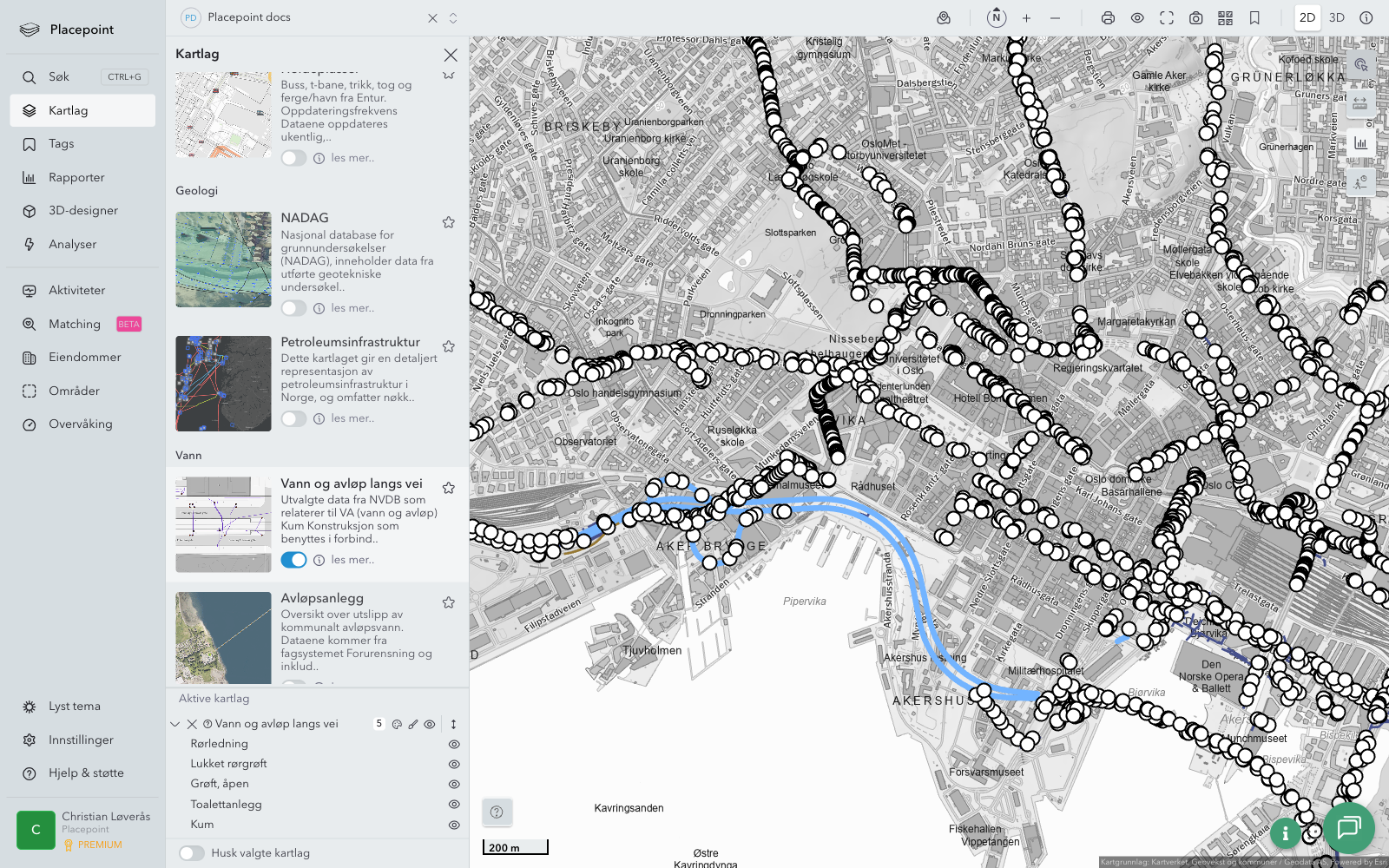 Vann og avløp langs vei