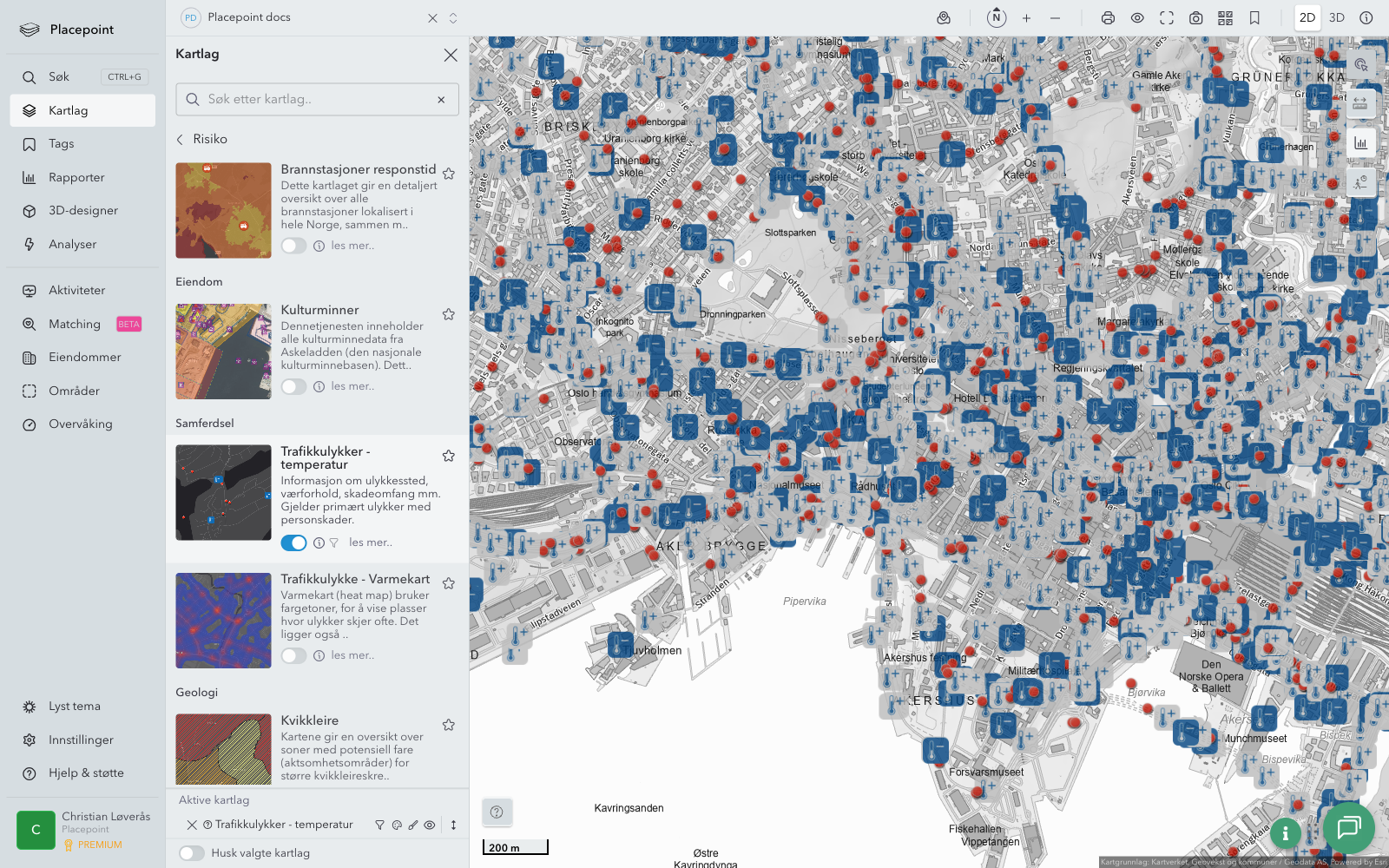 Trafikkulykker - temperatur