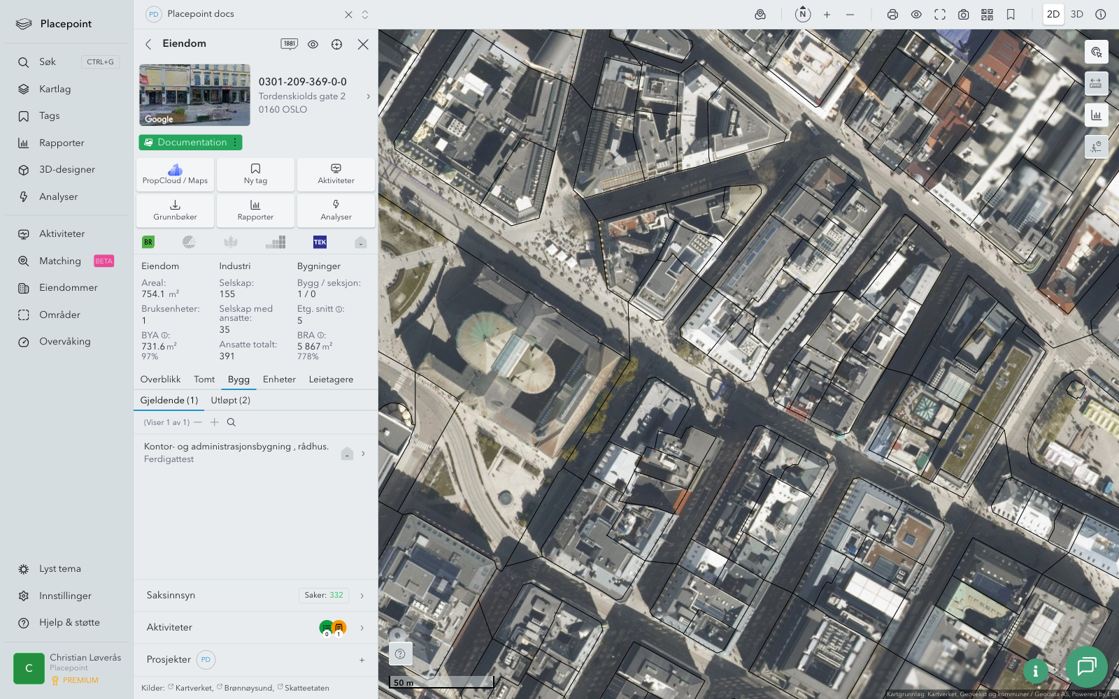 Saksinnsyn – Tordenskiolds gate 2 (121 saker)