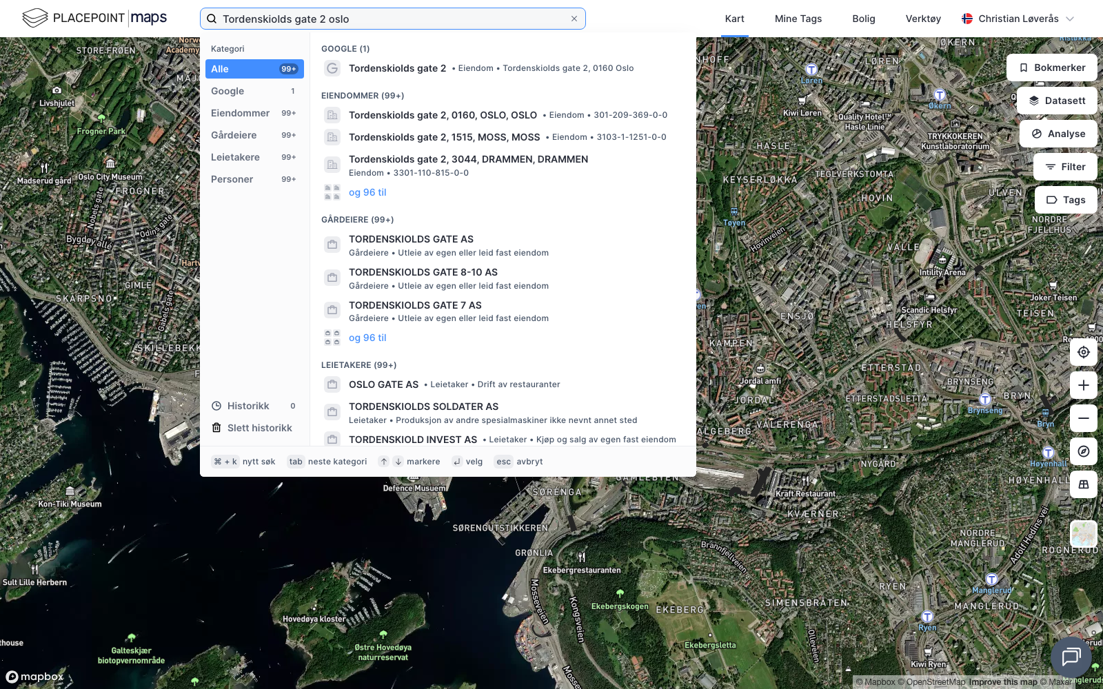 Søkeresultater for "Tordenskiolds gate 2 Oslo"