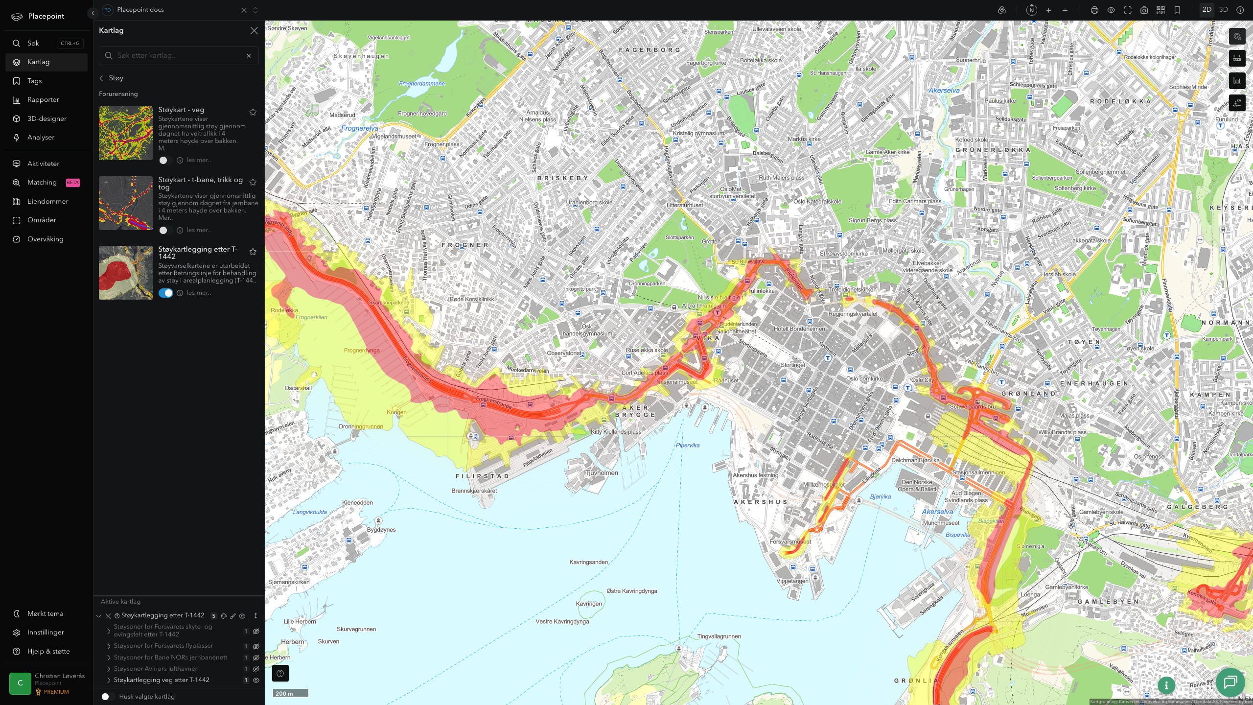 Støykartlegging etter T-1442