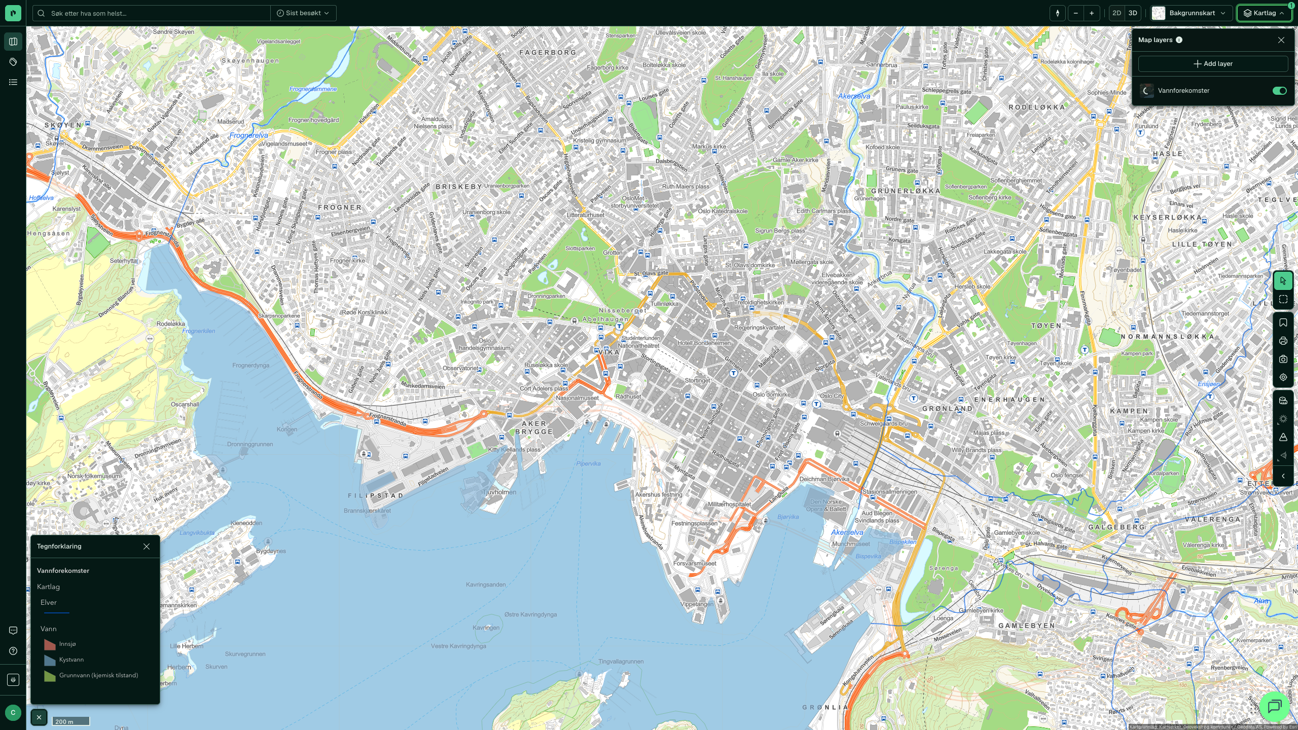 Vannforekomster i Placepoint