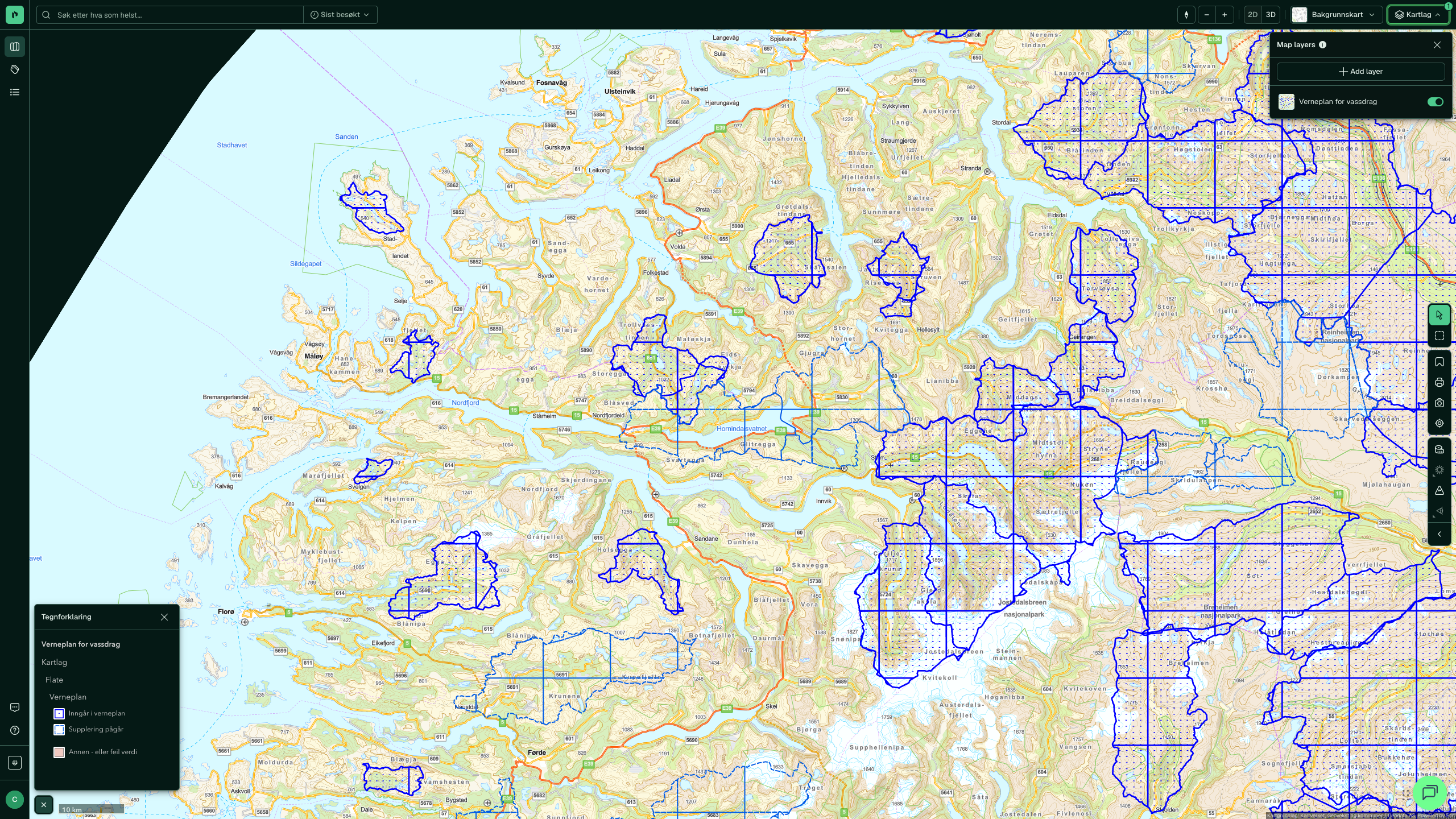 Verneplan for vassdrag i Placepoint
