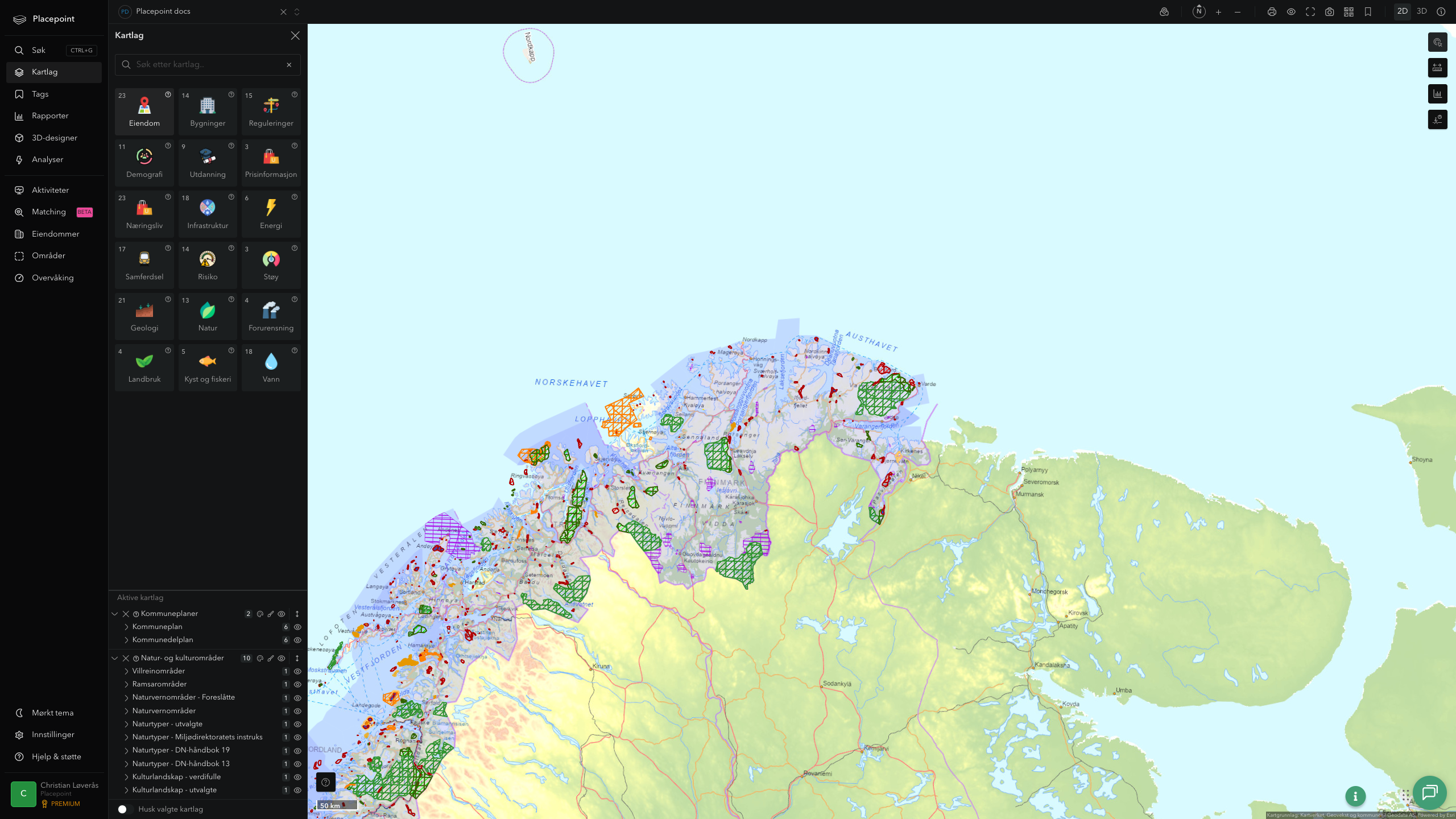 Finnmark - kommuneplaner og kulturområder