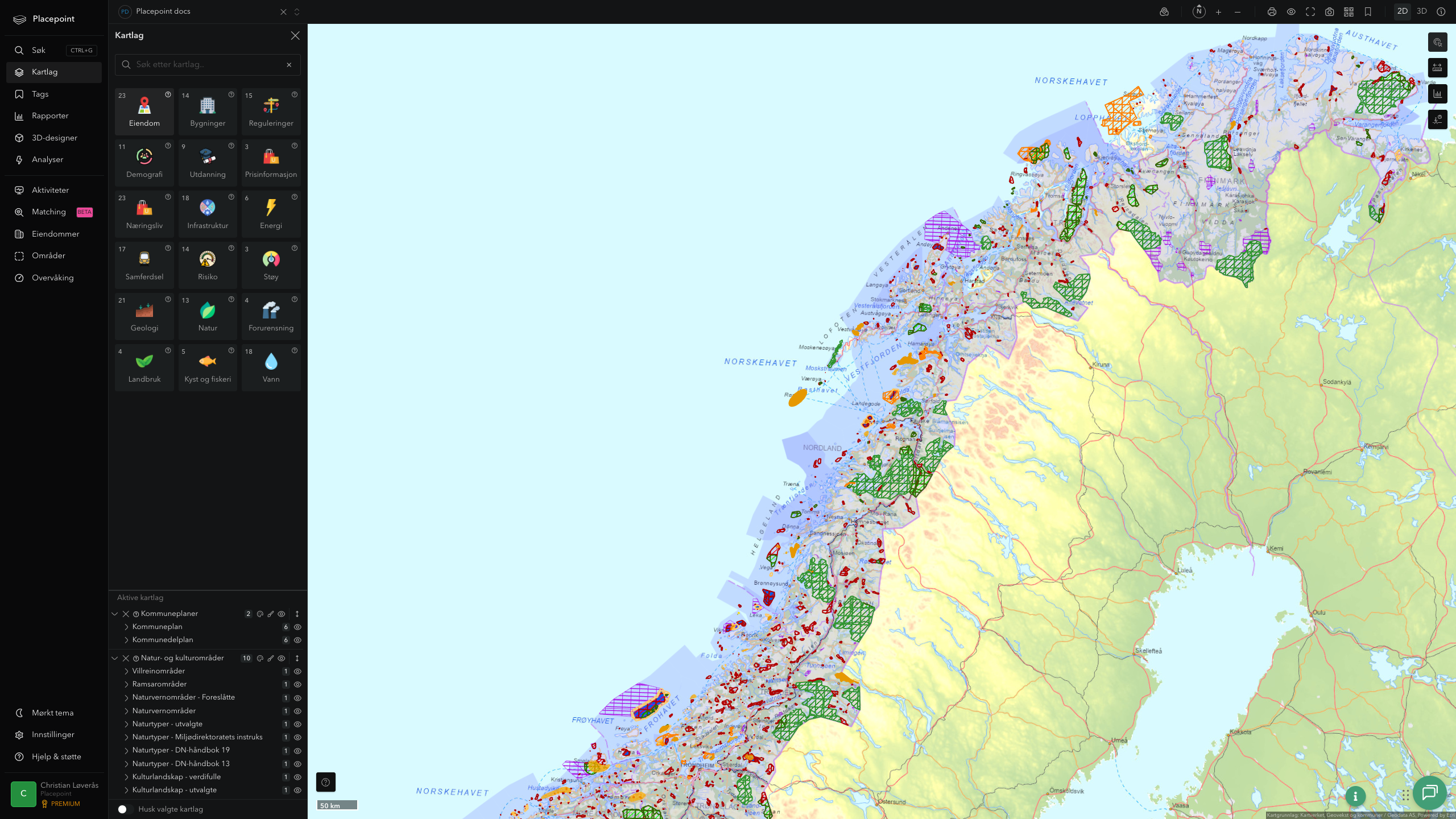 Nordland - kommuneplaner og kulturområder