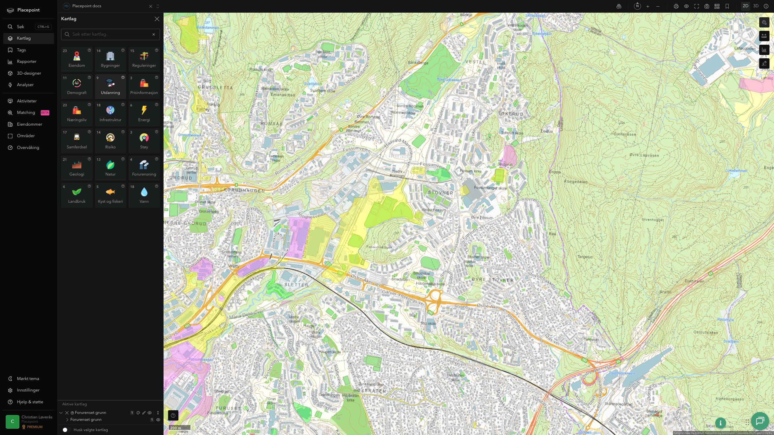 Forurenset grunn rundt en eiendom eid av Oslo fylkeskommune