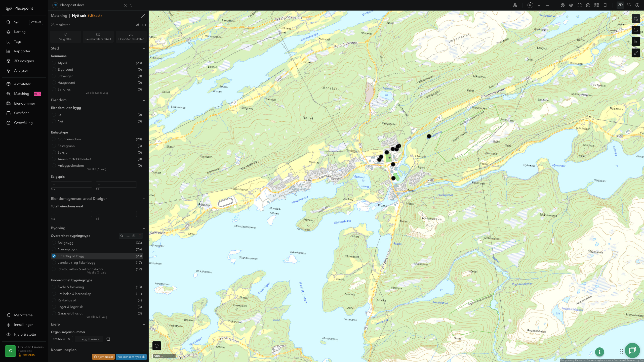 Åfjord - offentlige bygg, sentrumsnært