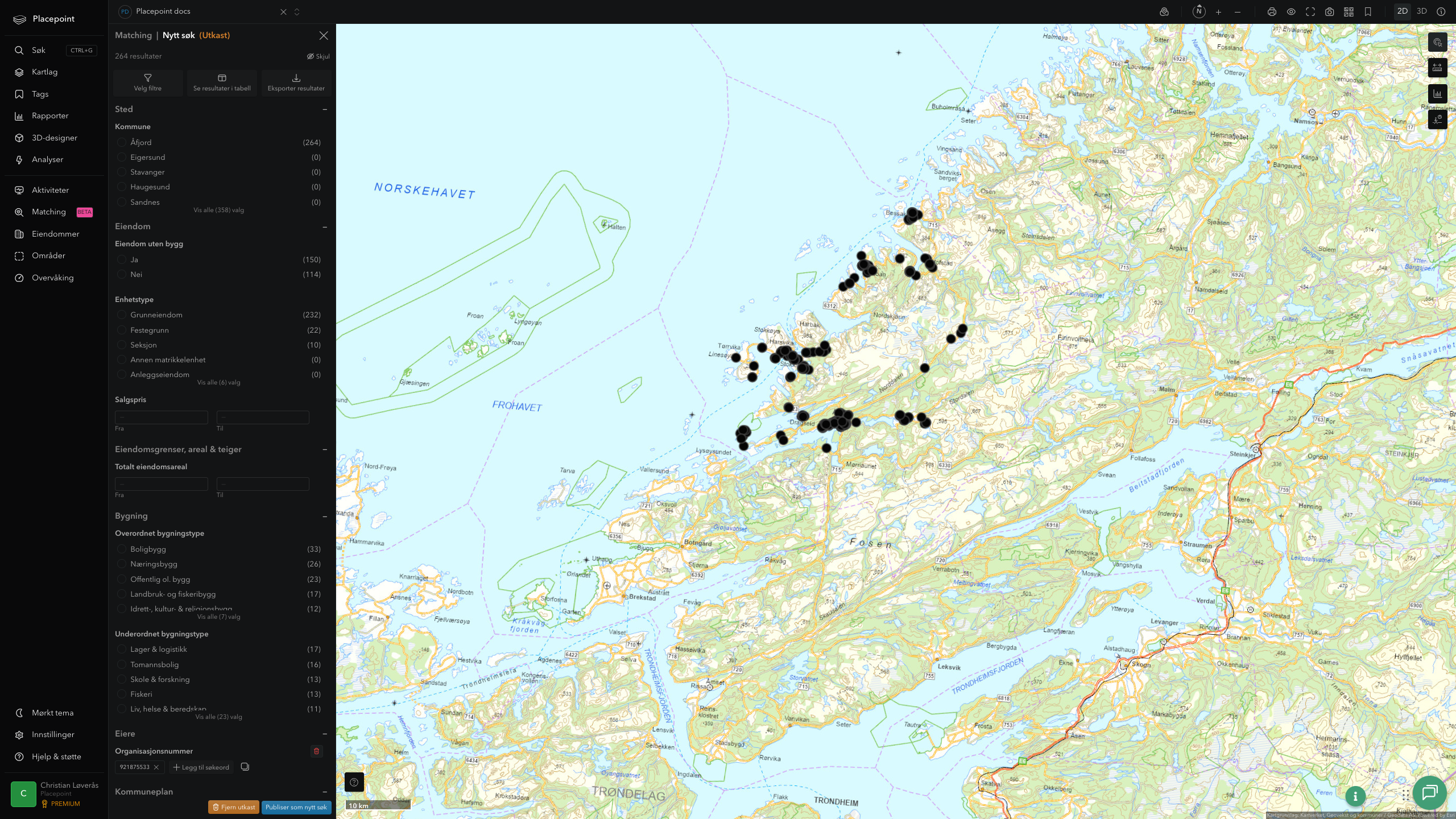 Matching-resultat for Åfjord kommune