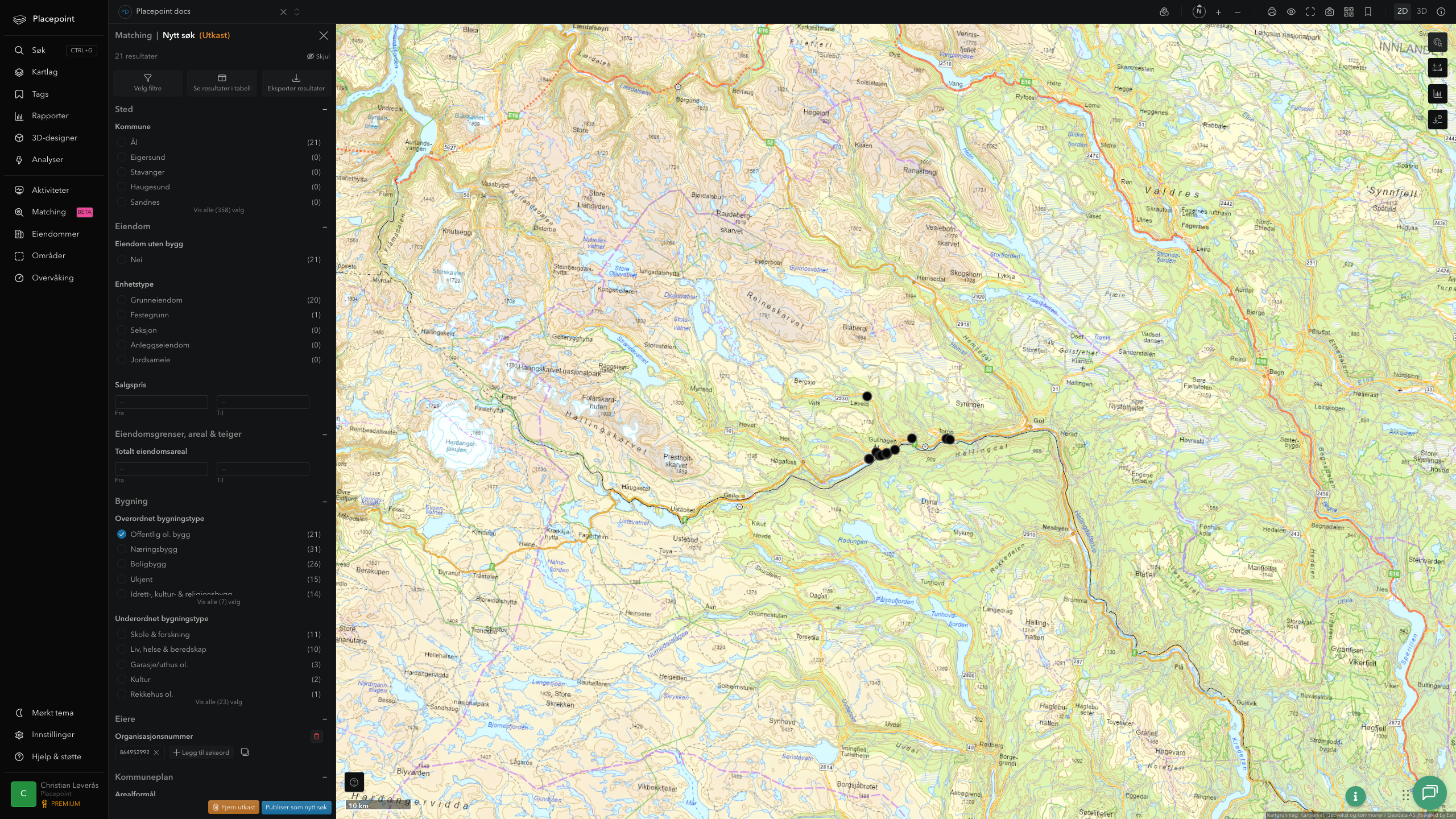 Matching-resultat for Ål kommune