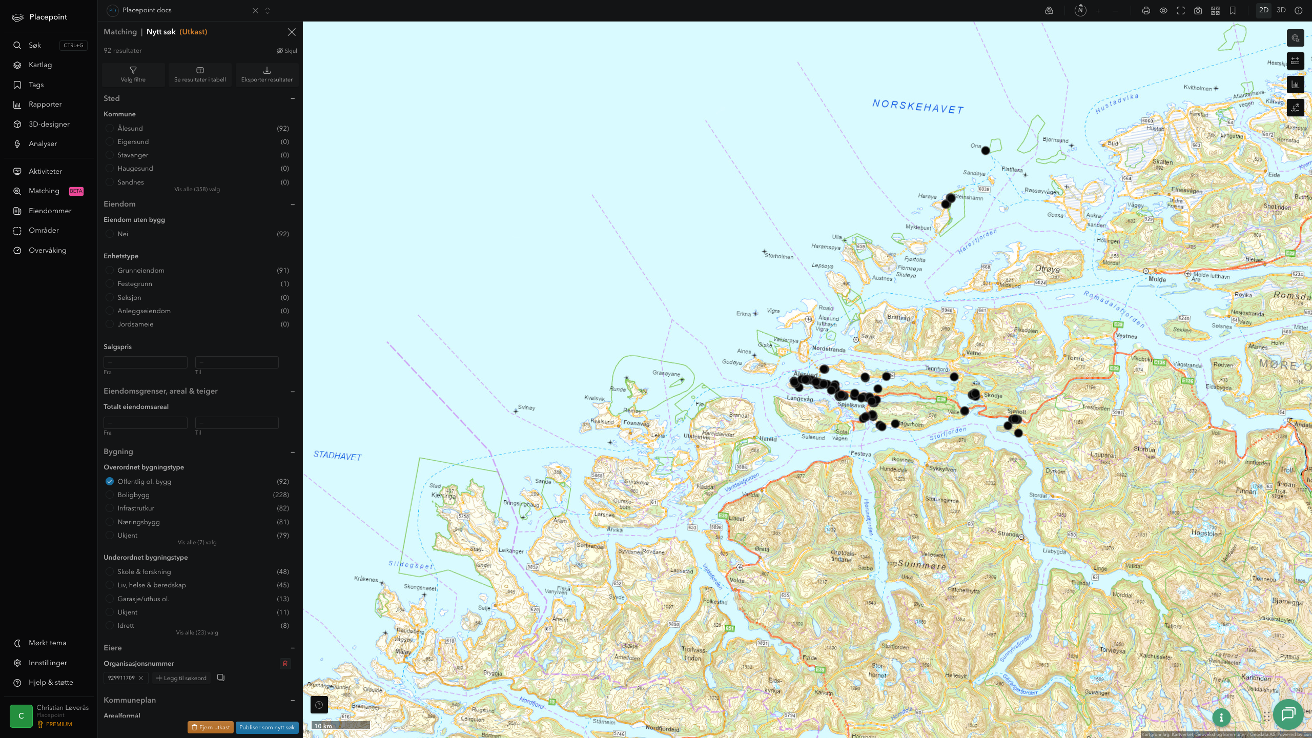 Matching-resultat for Ålesund kommune