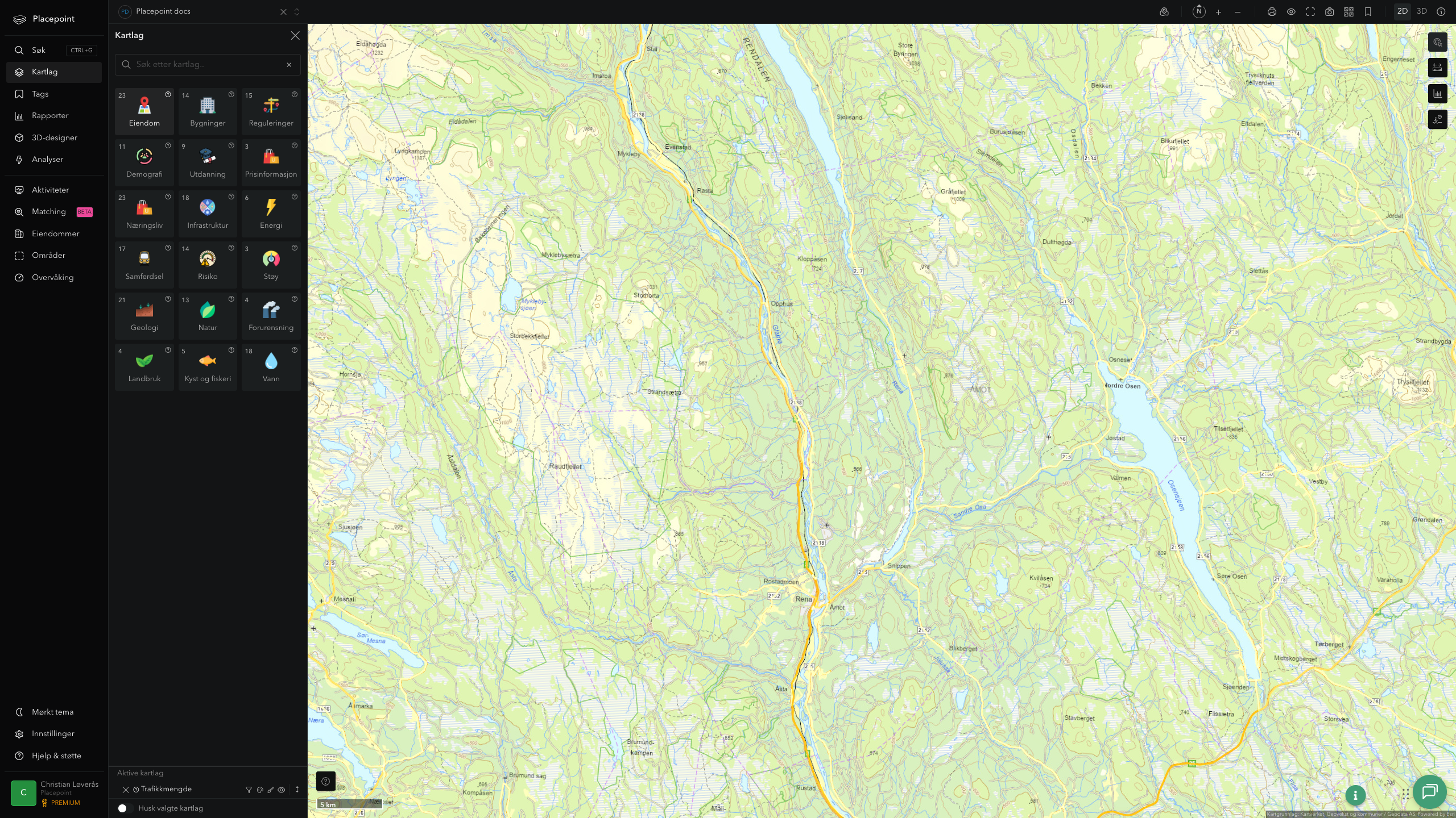 Åmot - trafikkmengde (ÅDT)