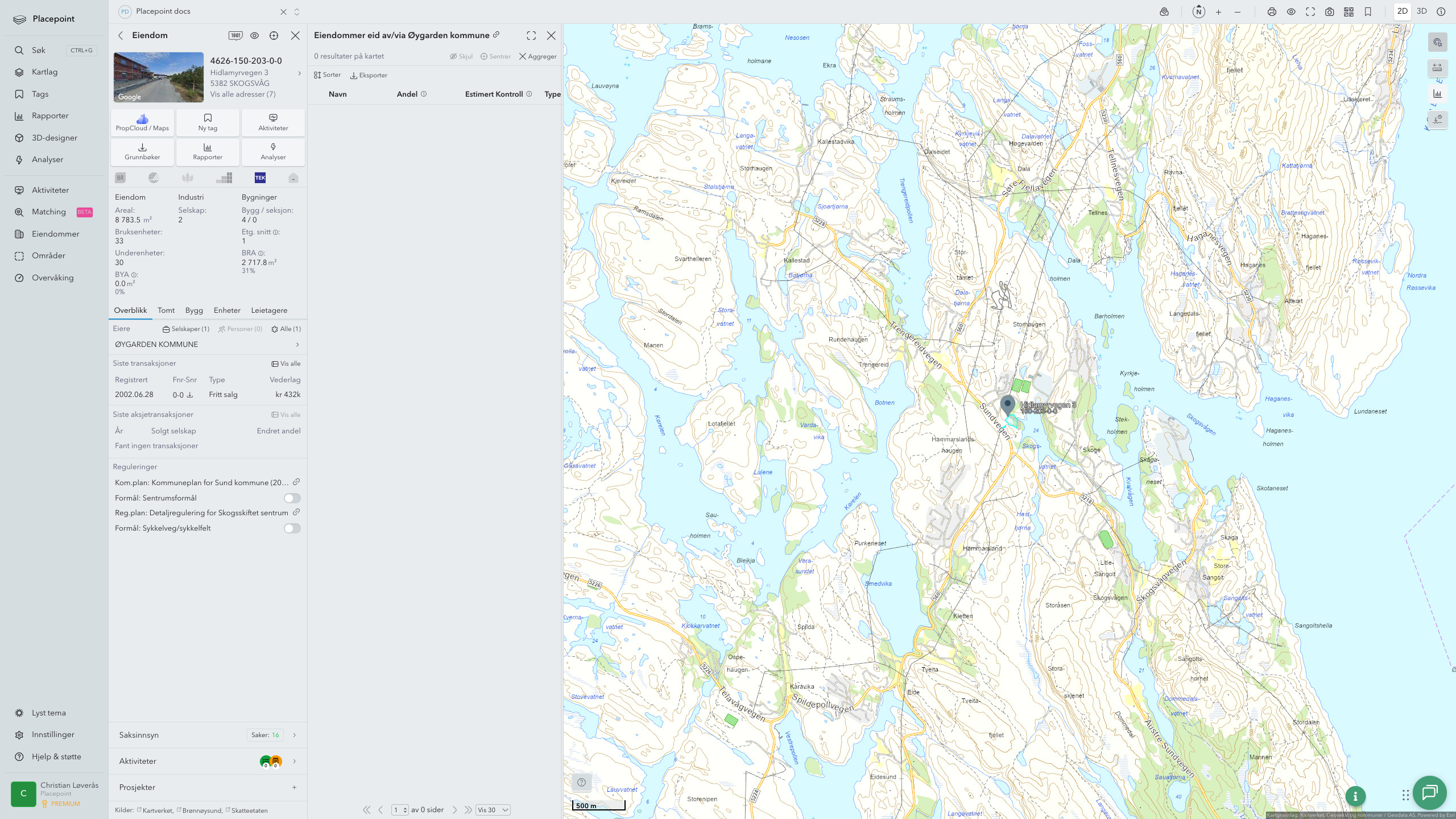 Øygarden - en eiendom med eier-panel
