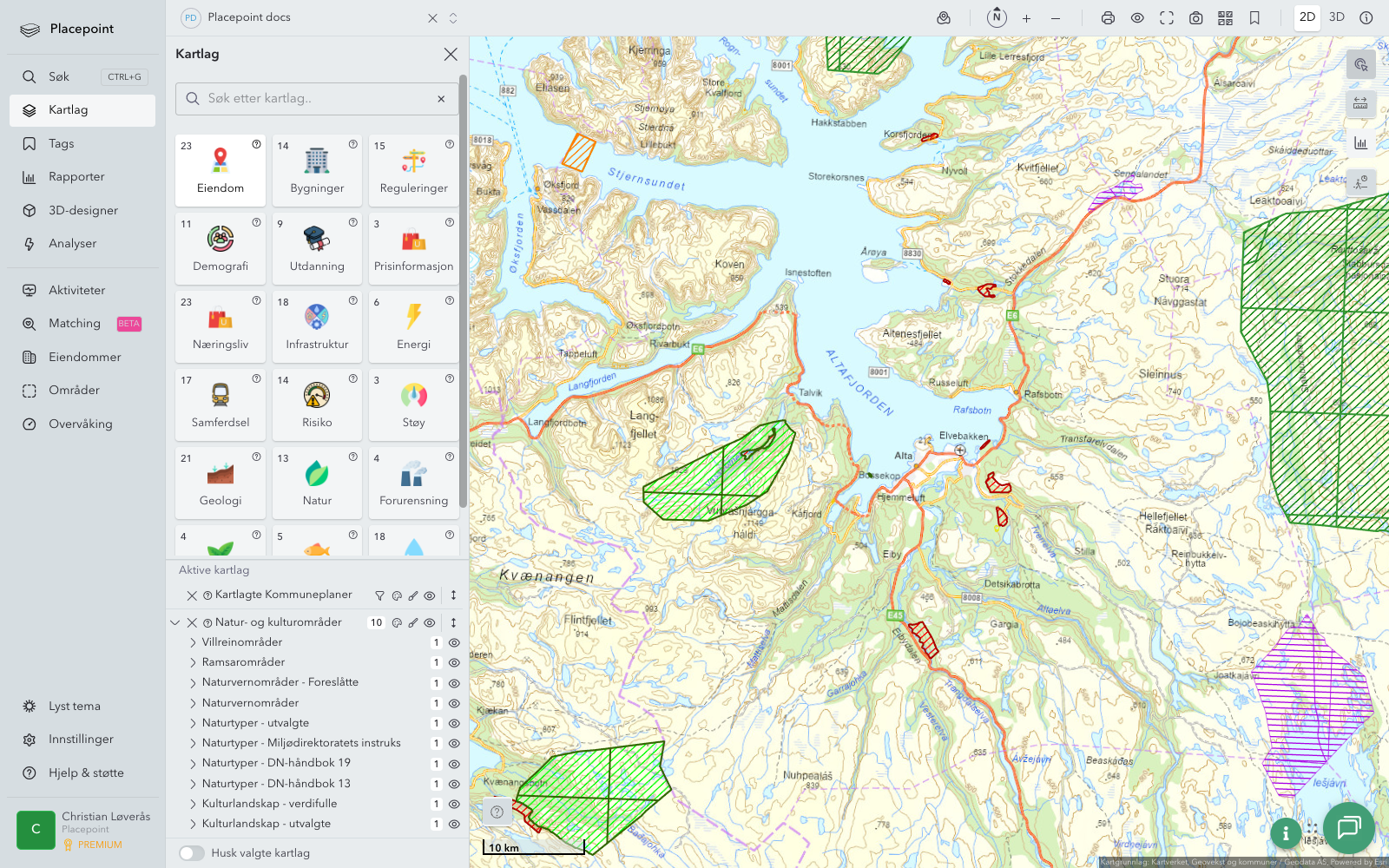 Alta - kommuneplaner og kulturområder