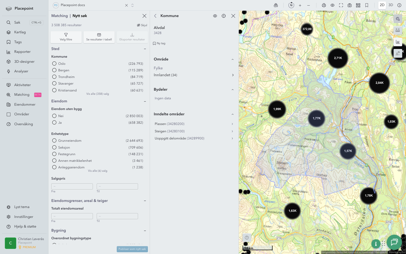 Alvdal kommune i Placepoint