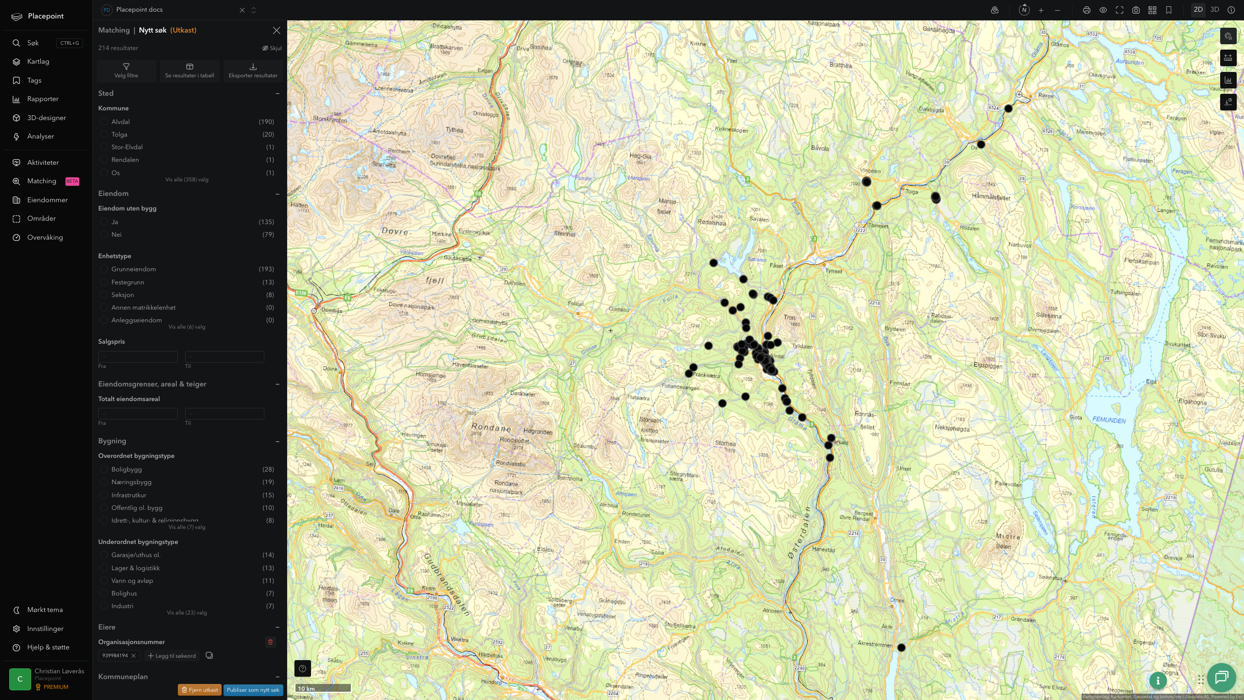 Matching-resultat for Alvdal kommune