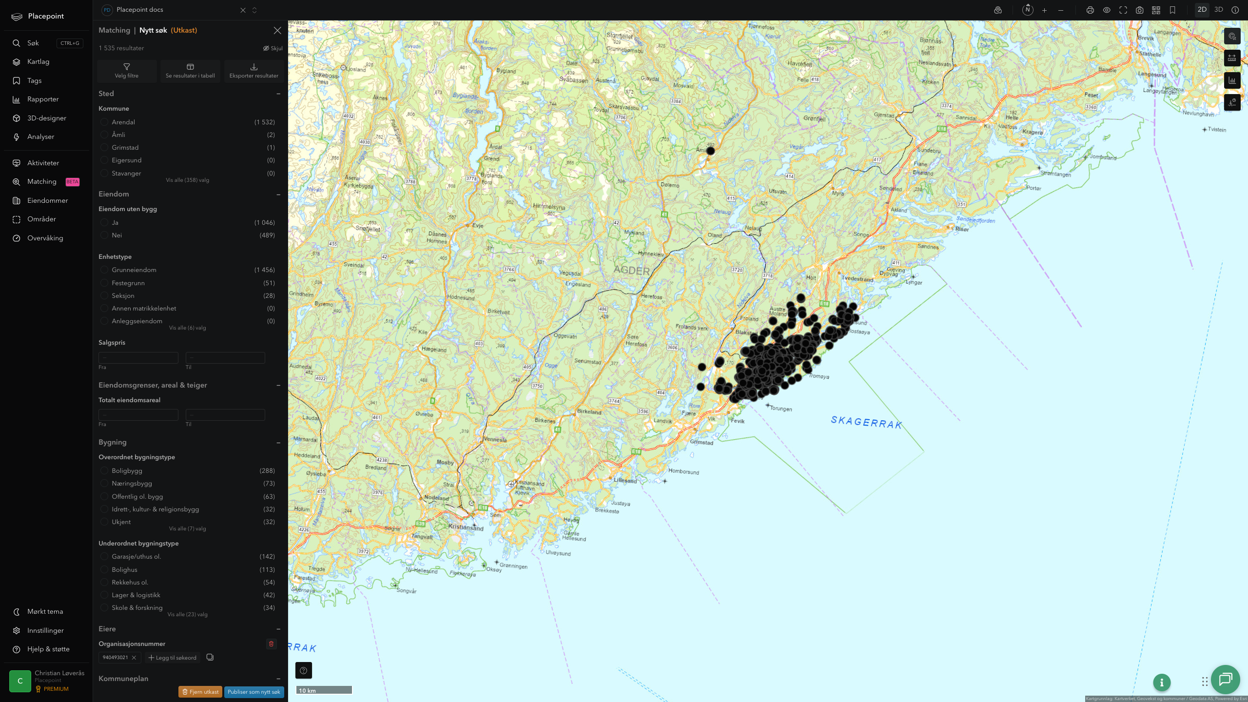 Matching-resultat for Arendal kommune