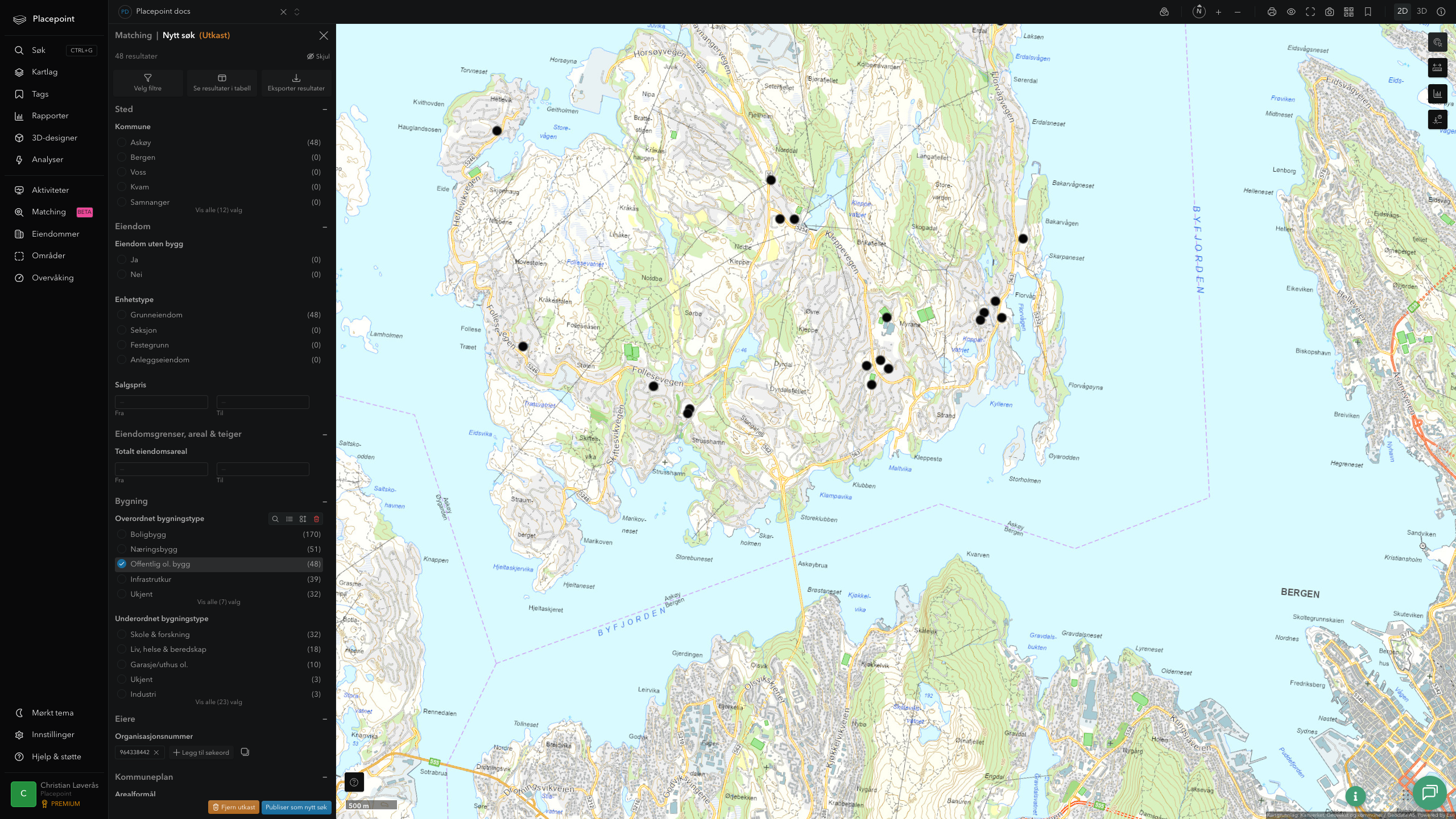Askøy - offentlige bygg, sentrumsnært