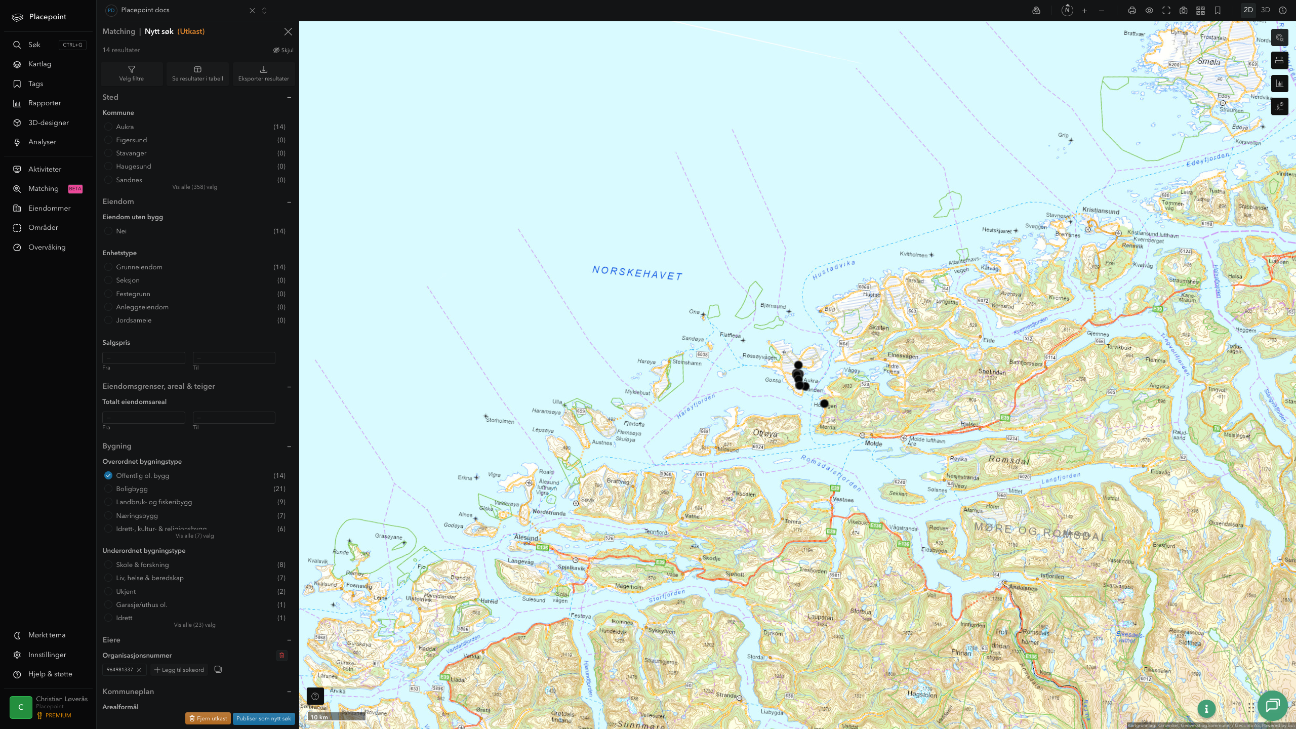 Matching-resultat for Aukra kommune