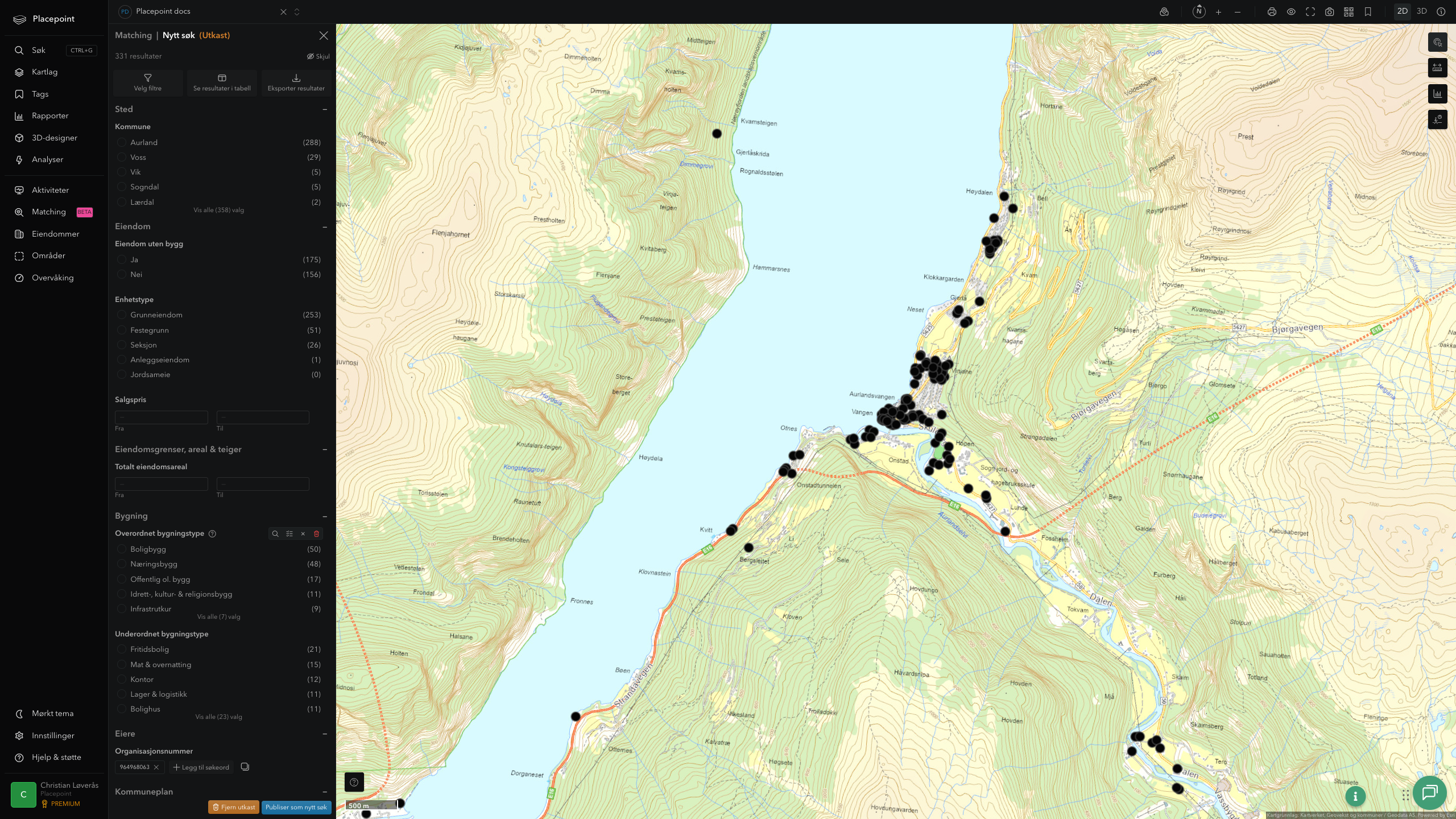 Aurland - offentlige bygg, sentrumsnært