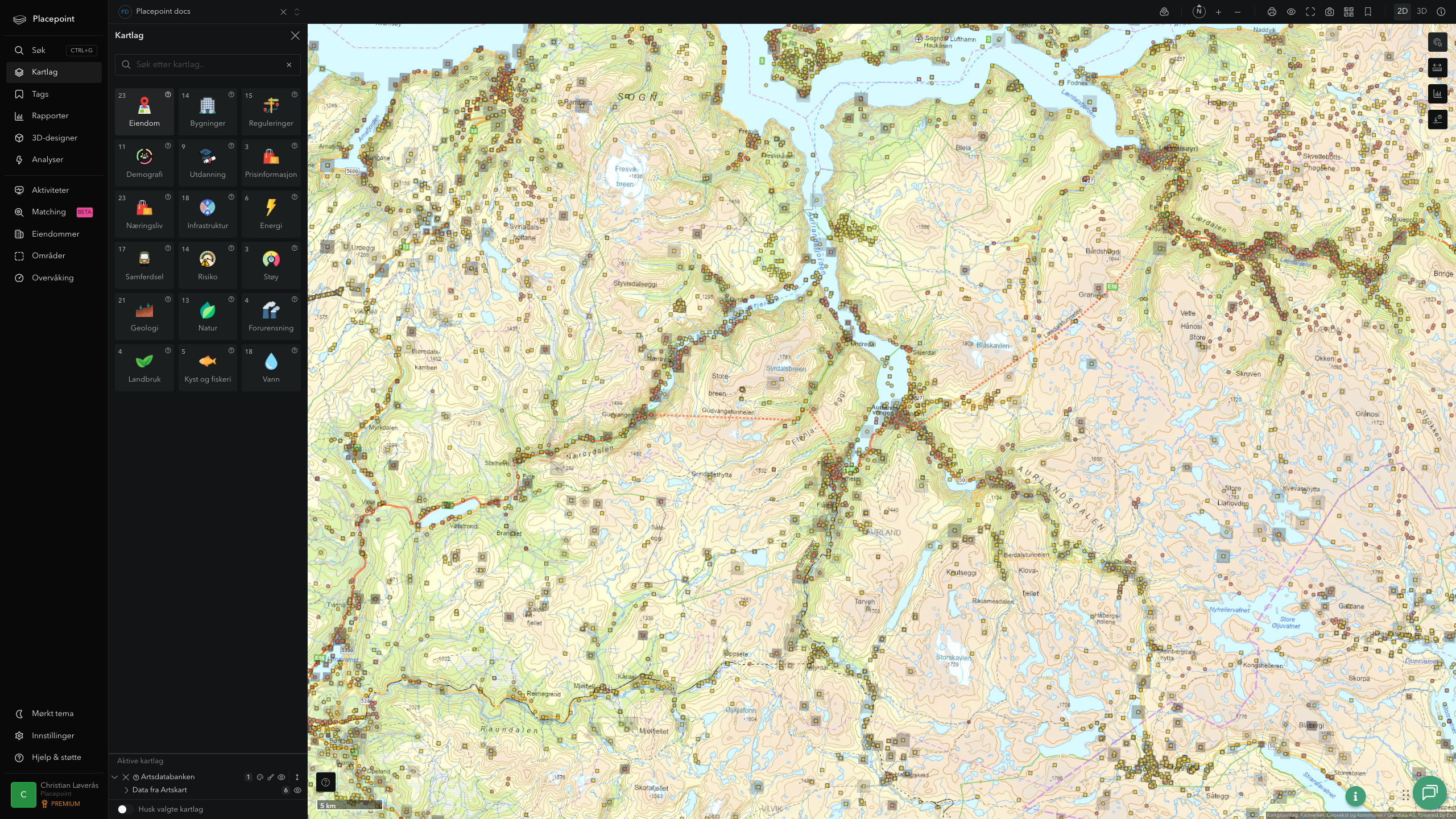 Aurland - artsdatabanken