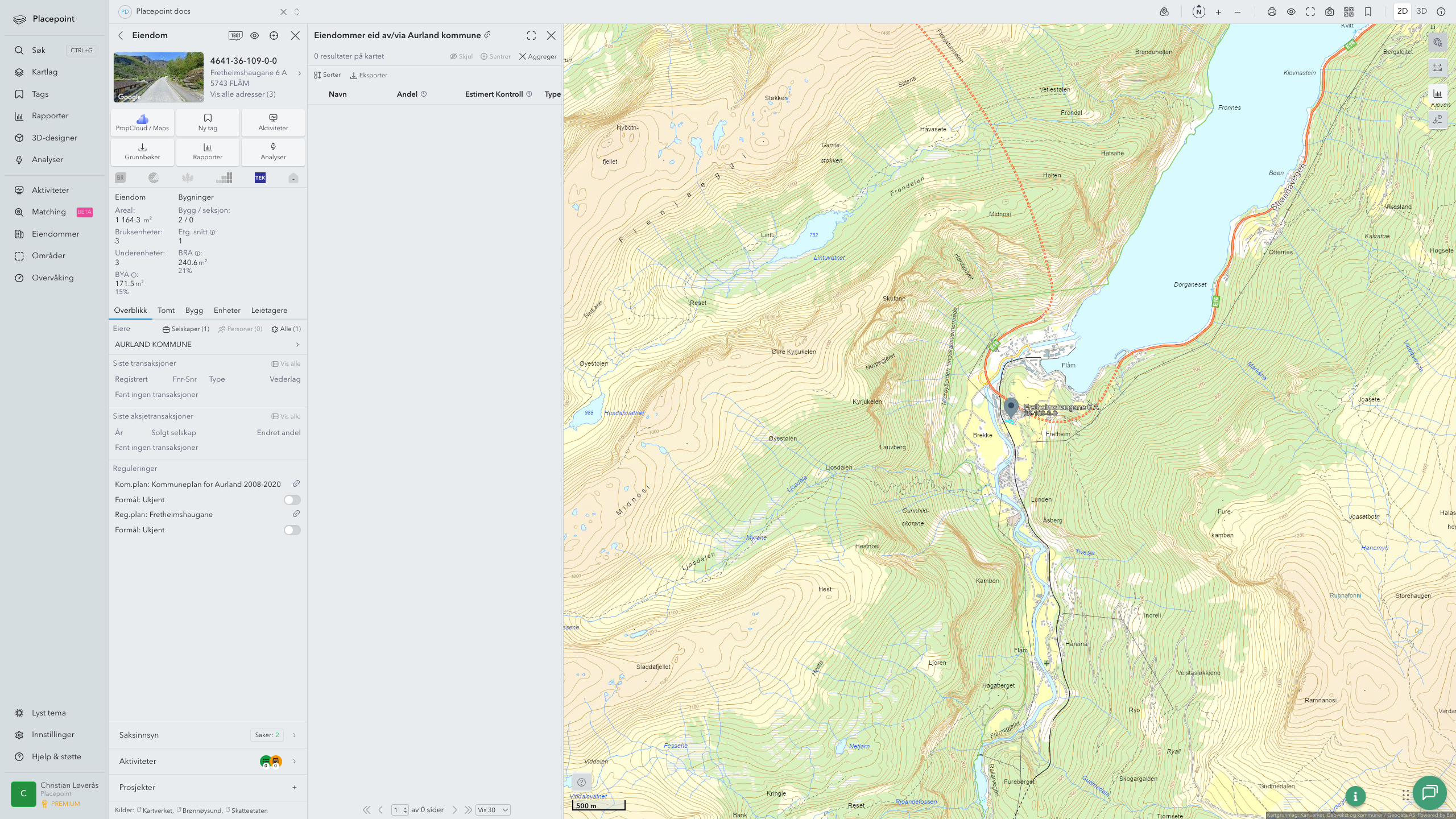 Aurland - en eiendom med eier-panel