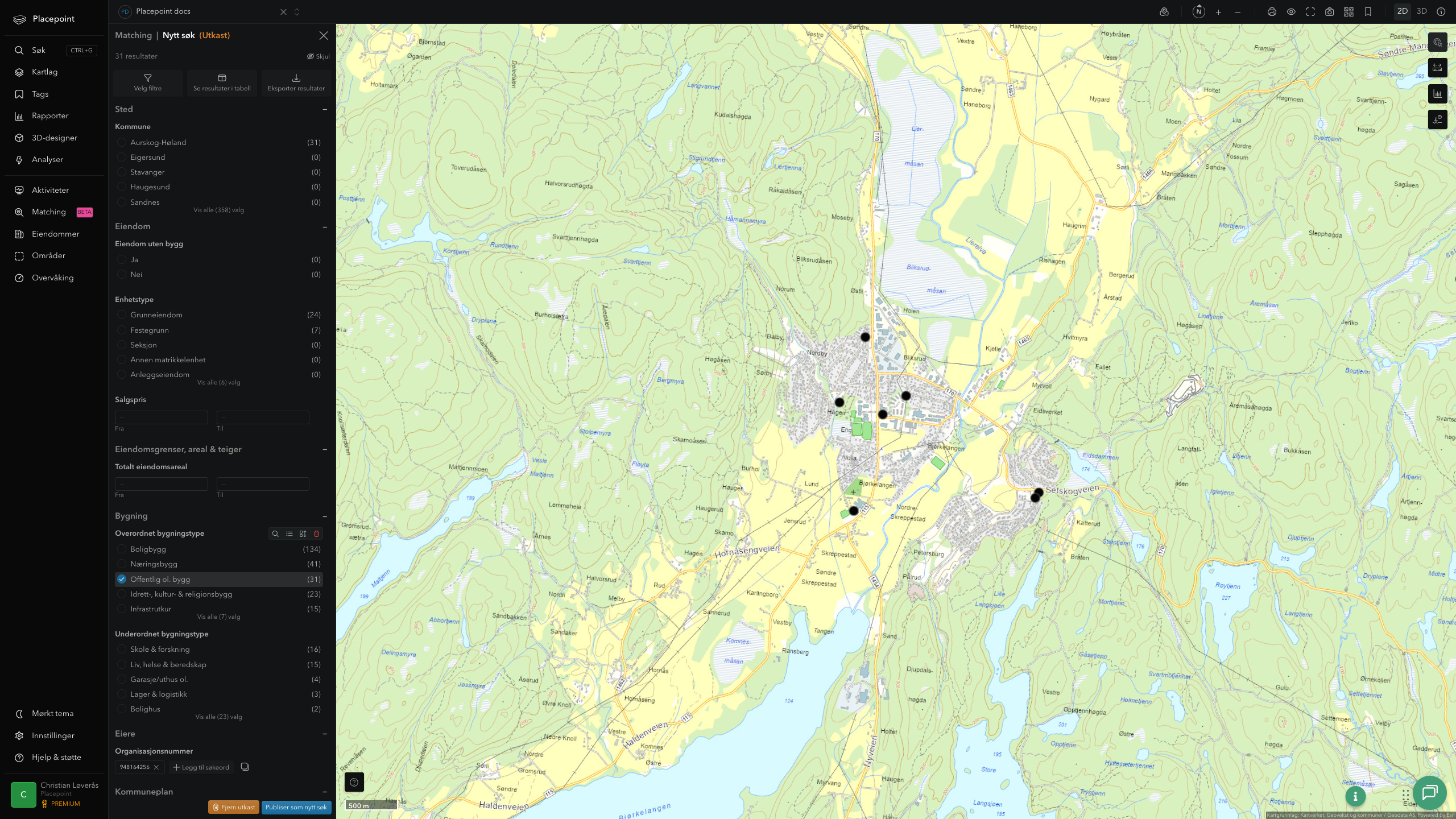 Aurskog-Høland - offentlige bygg, sentrumsnært