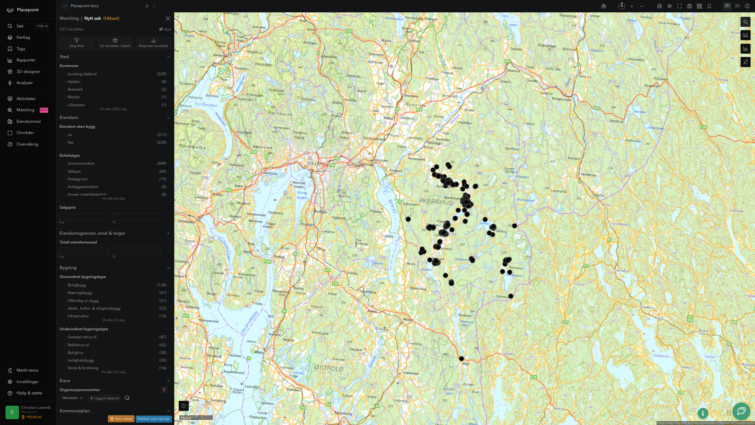 Matching-resultat for Aurskog-Høland kommune
