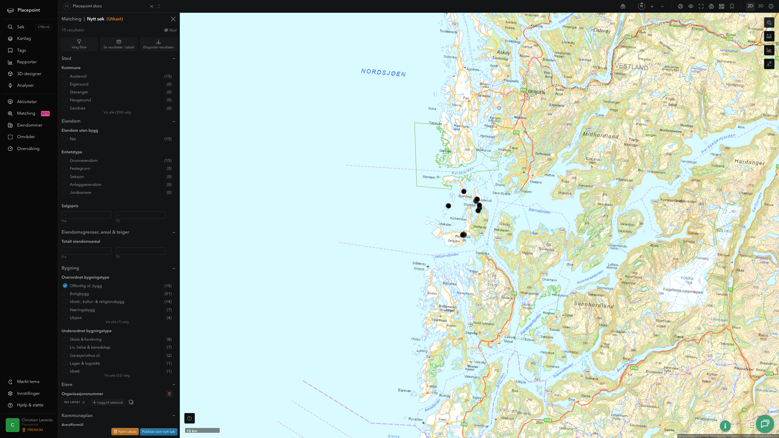 Matching-resultat for Austevoll kommune