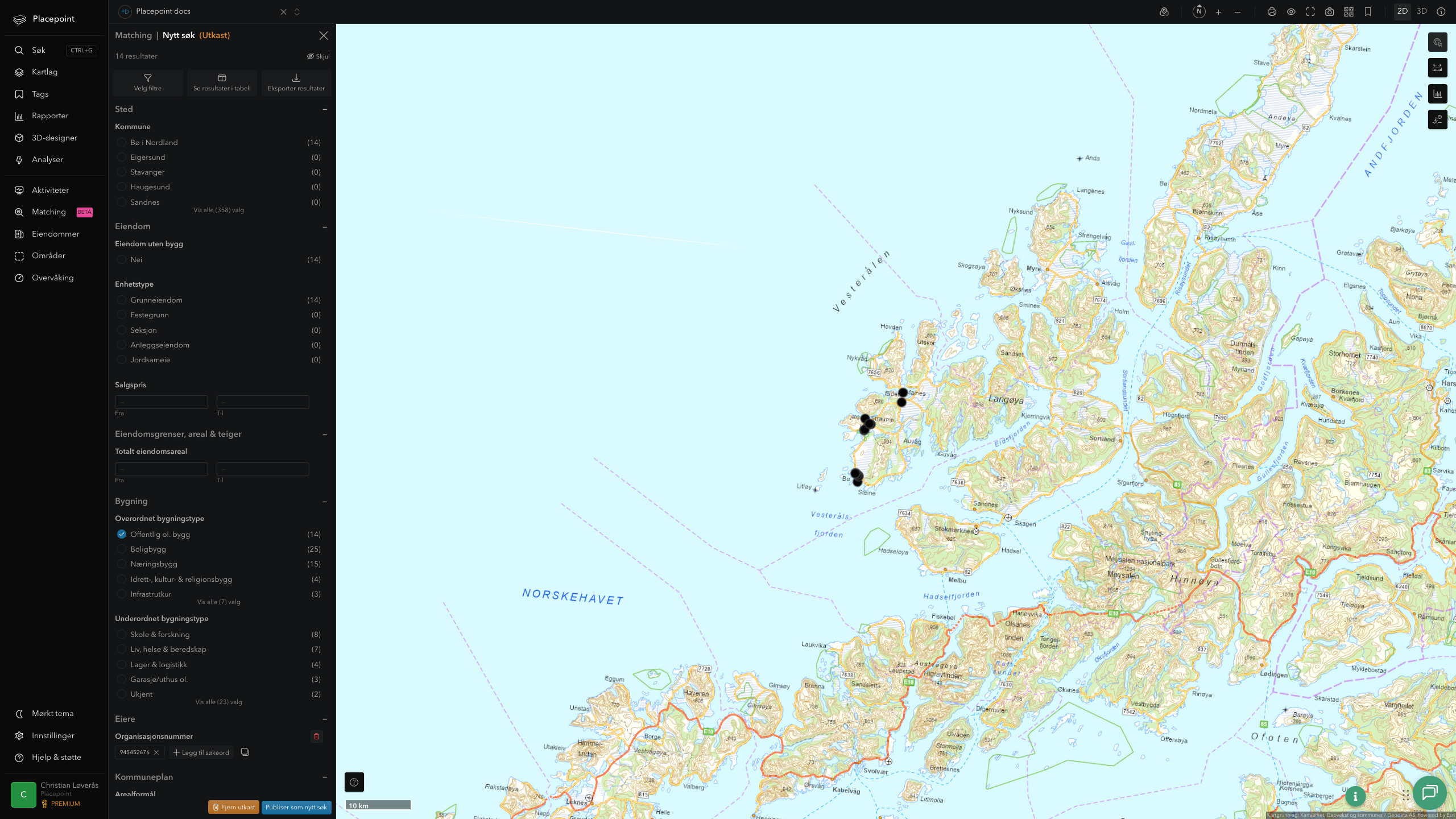 Matching-resultat for Bø kommune