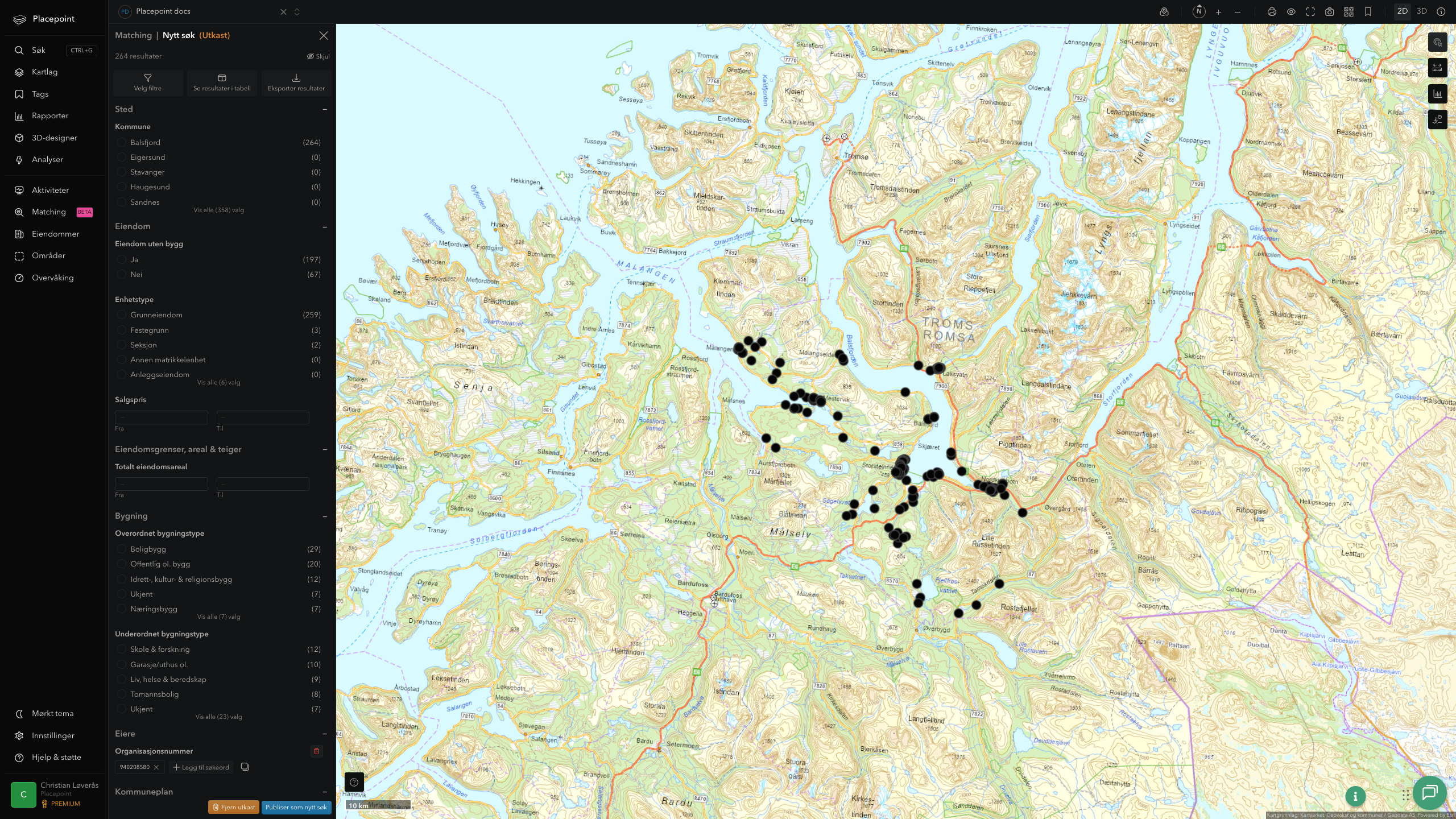 Matching-resultat for Balsfjord kommune
