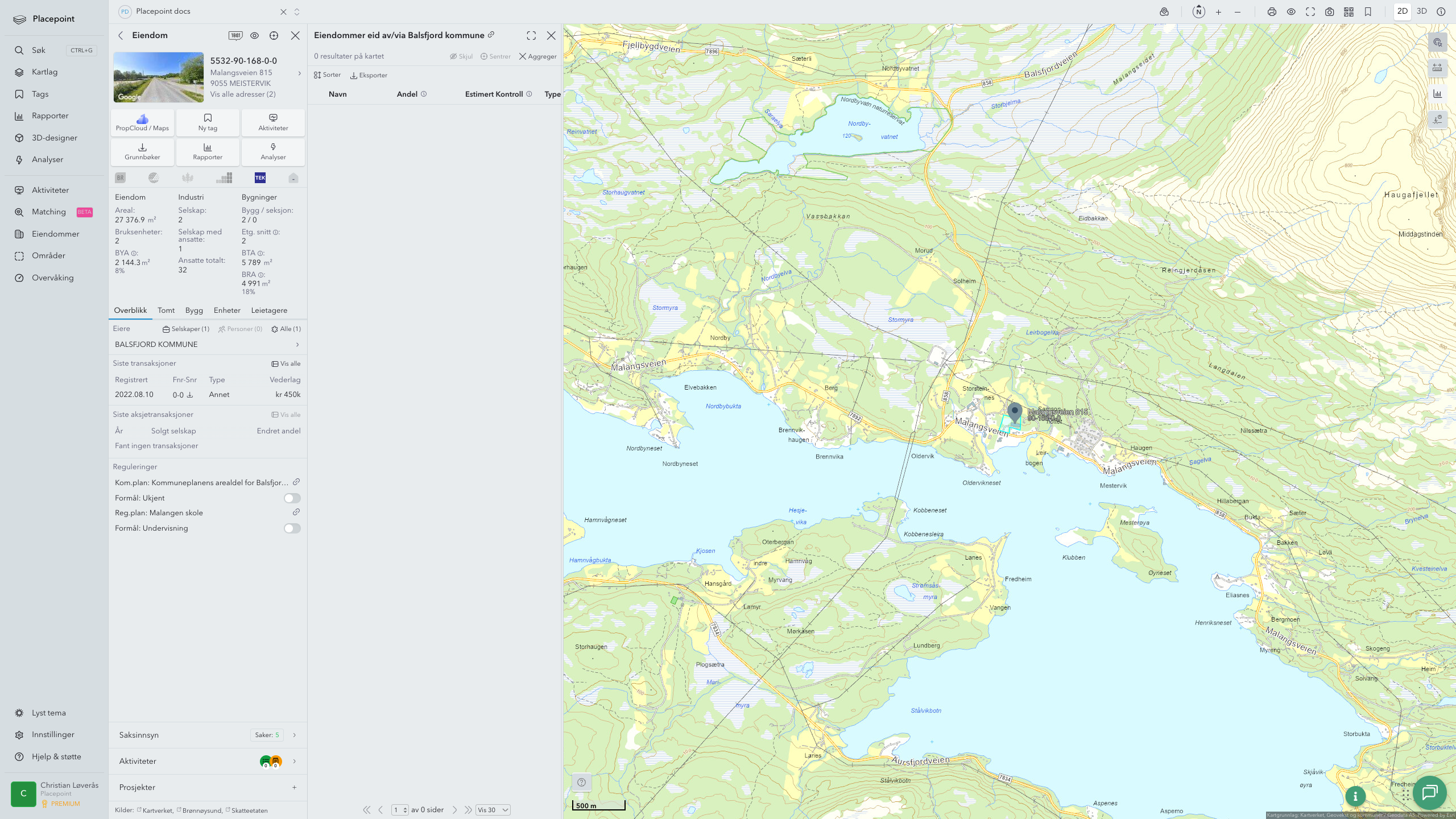 Balsfjord - en eiendom med eier-panel