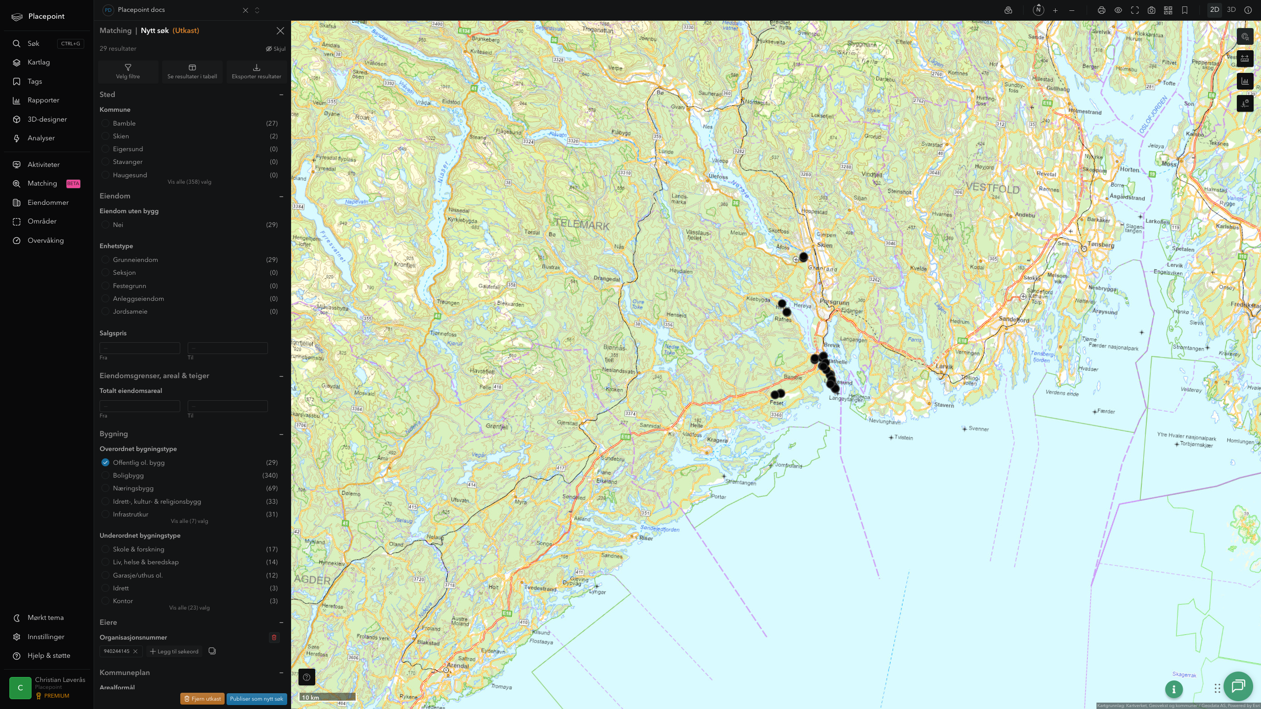 Matching-resultat for Bamble kommune