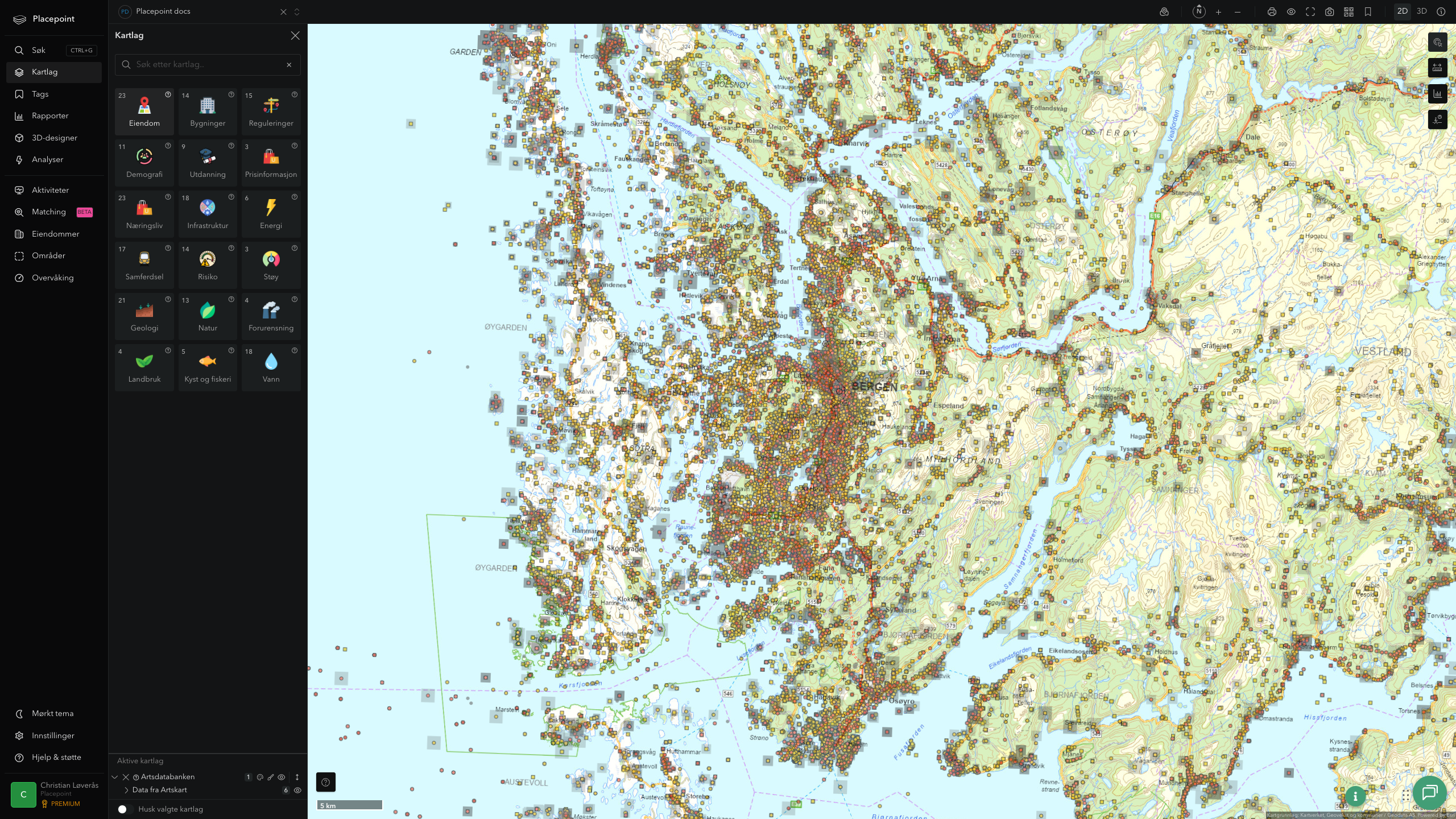 Bergen - artsdatabanken