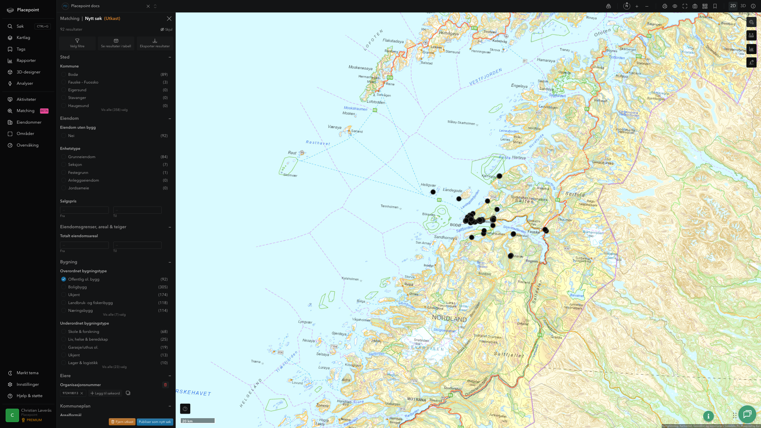 Matching-resultat for Bodø kommune