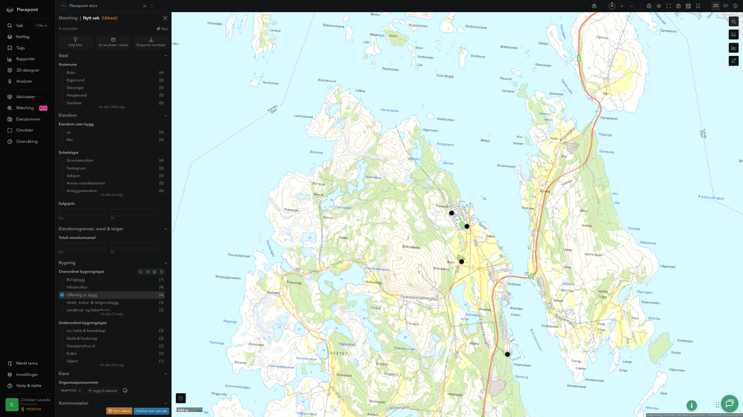 Bokn - offentlige bygg, sentrumsnært