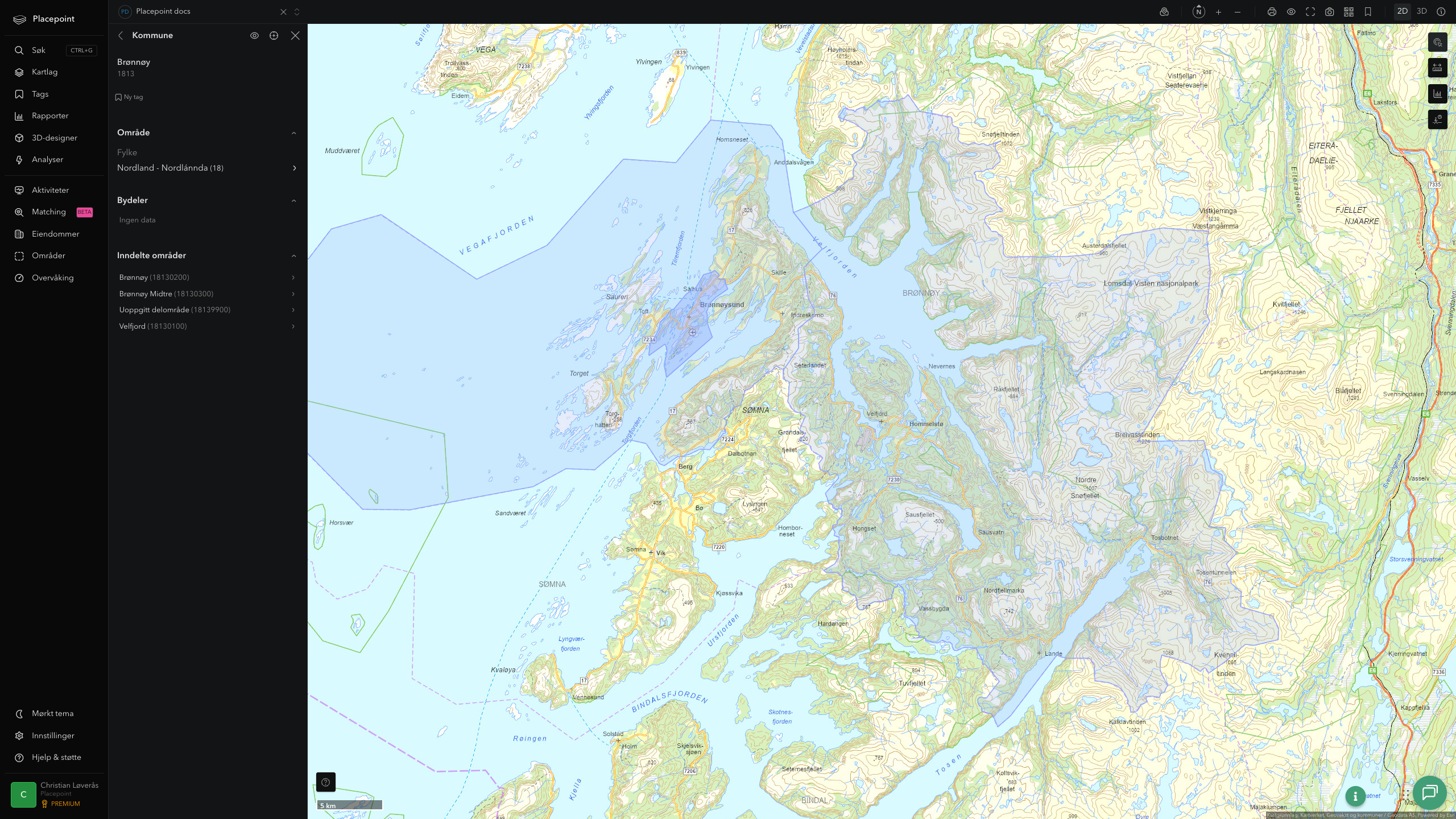 Brønnøy kommune i Placepoint