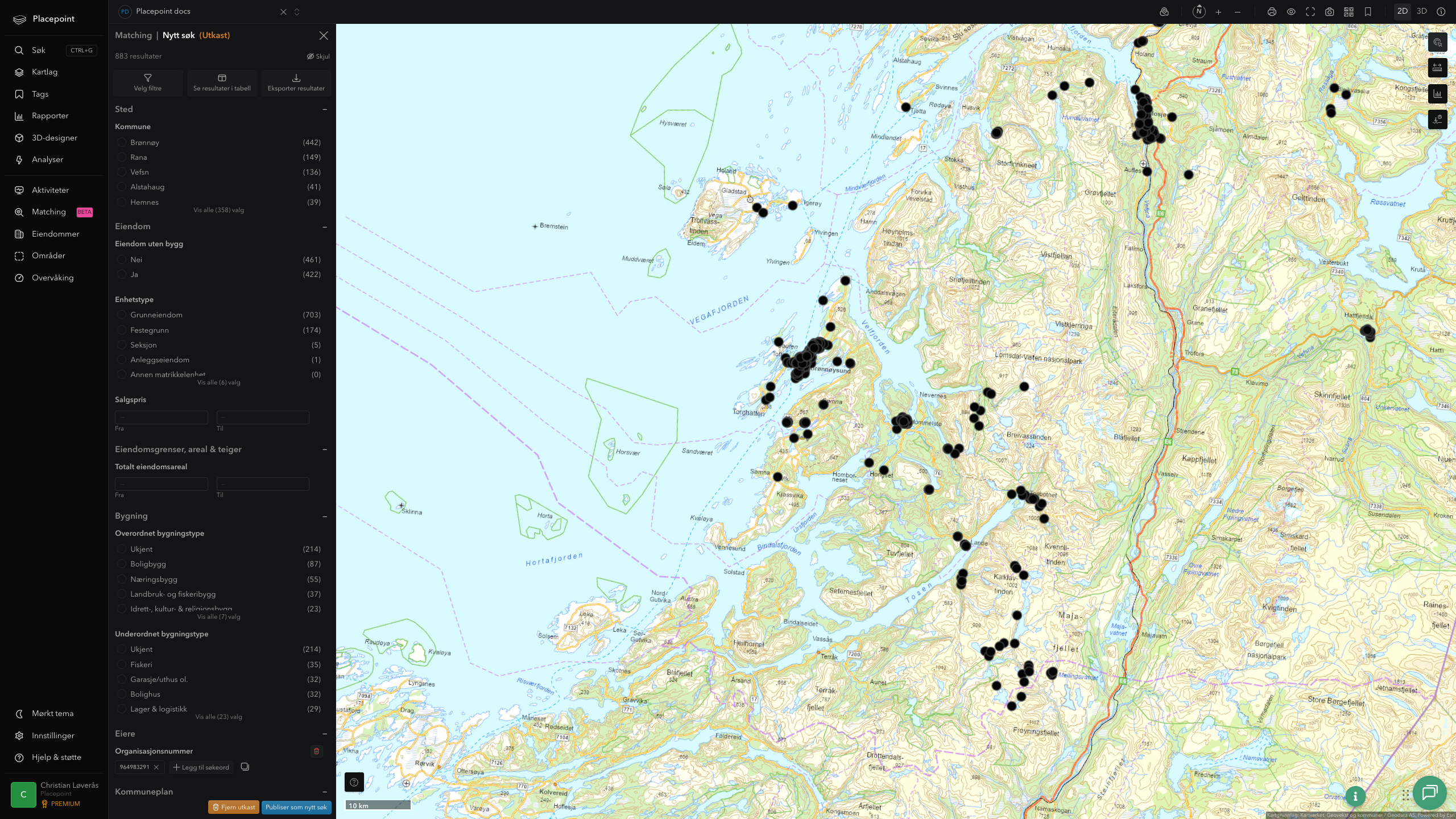 Matching-resultat for Brønnøy kommune