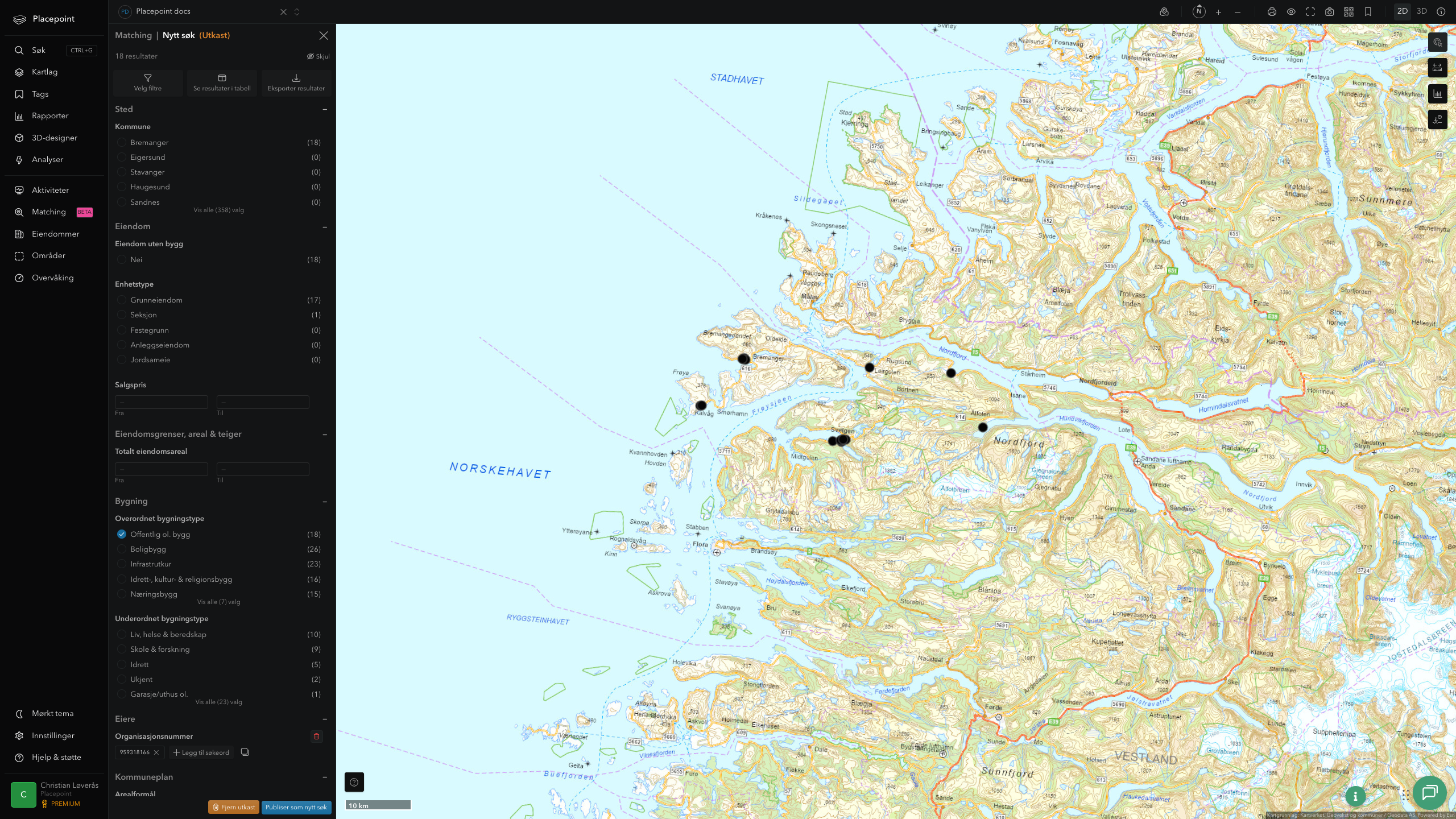 Matching-resultat for Bremanger kommune