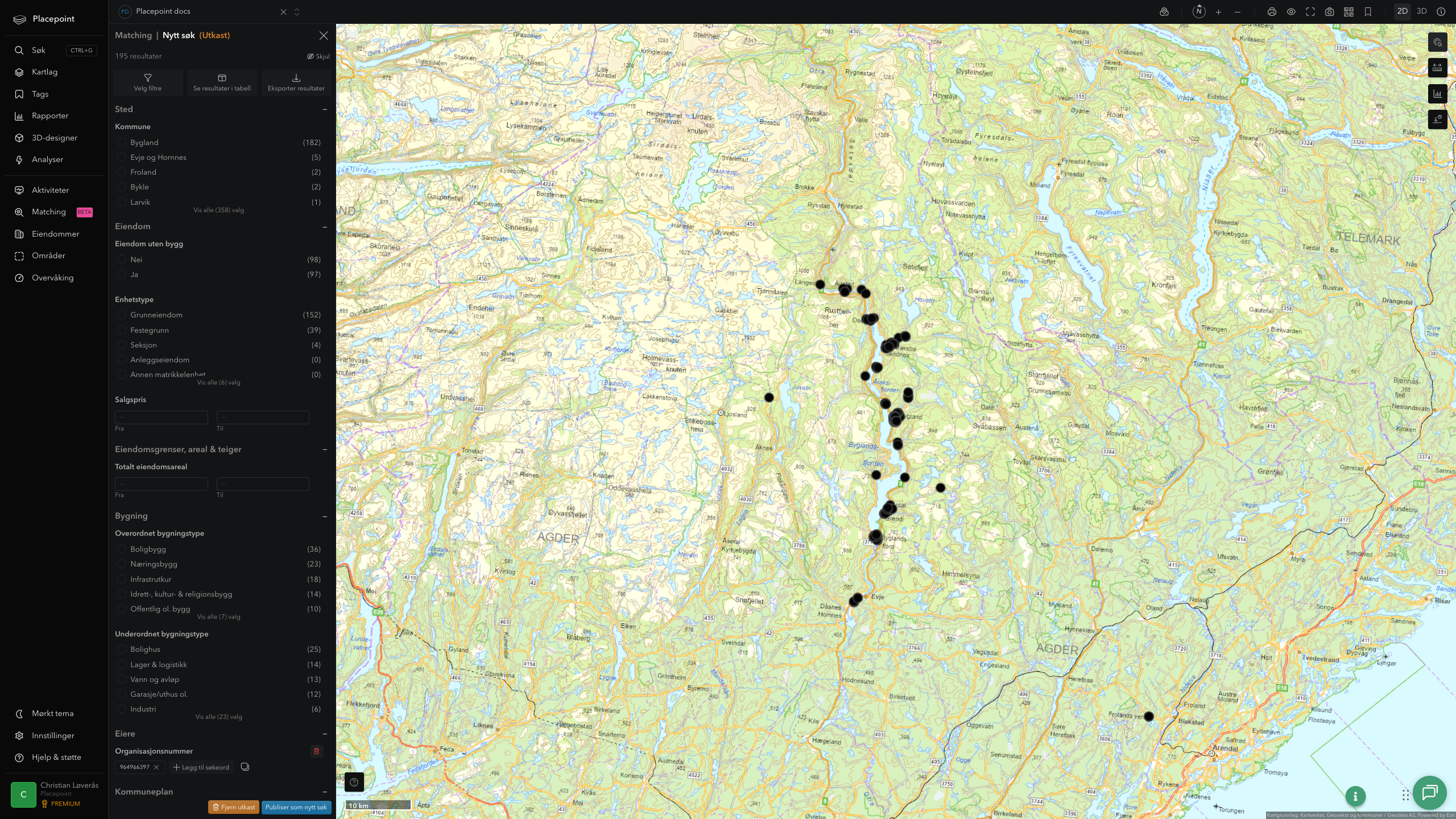 Matching-resultat for Bygland kommune