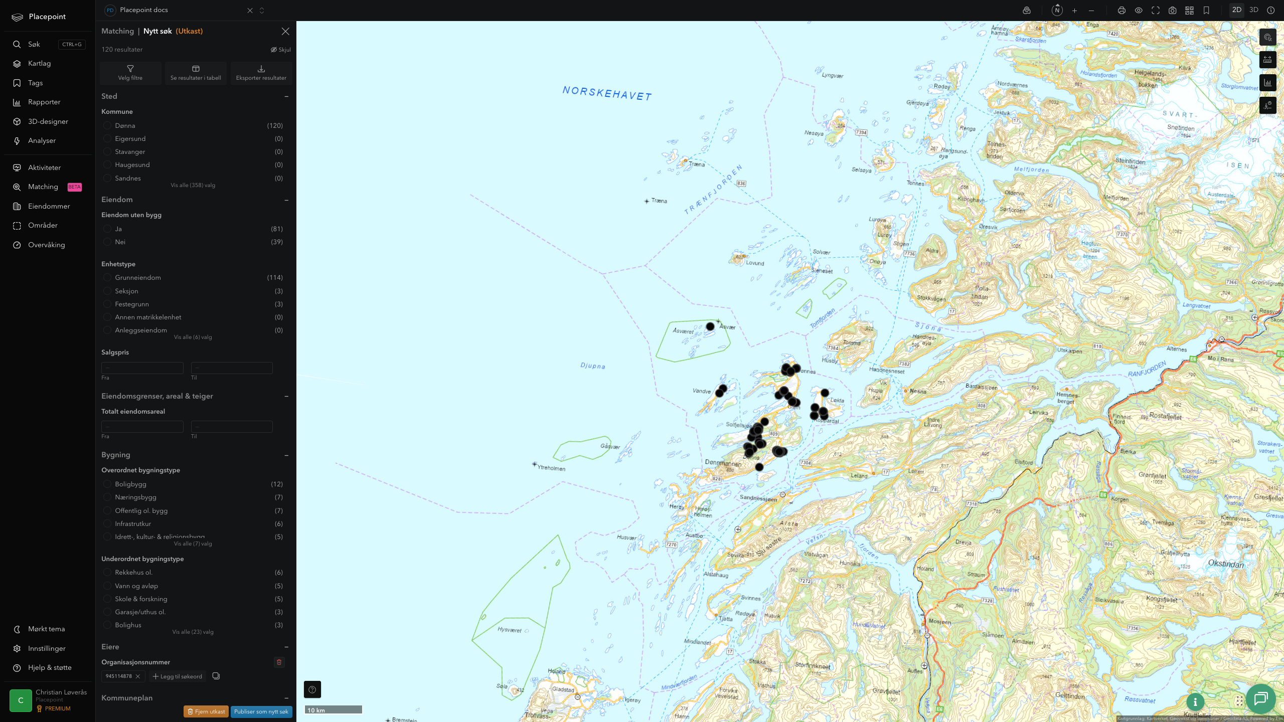 Matching-resultat for Dønna kommune