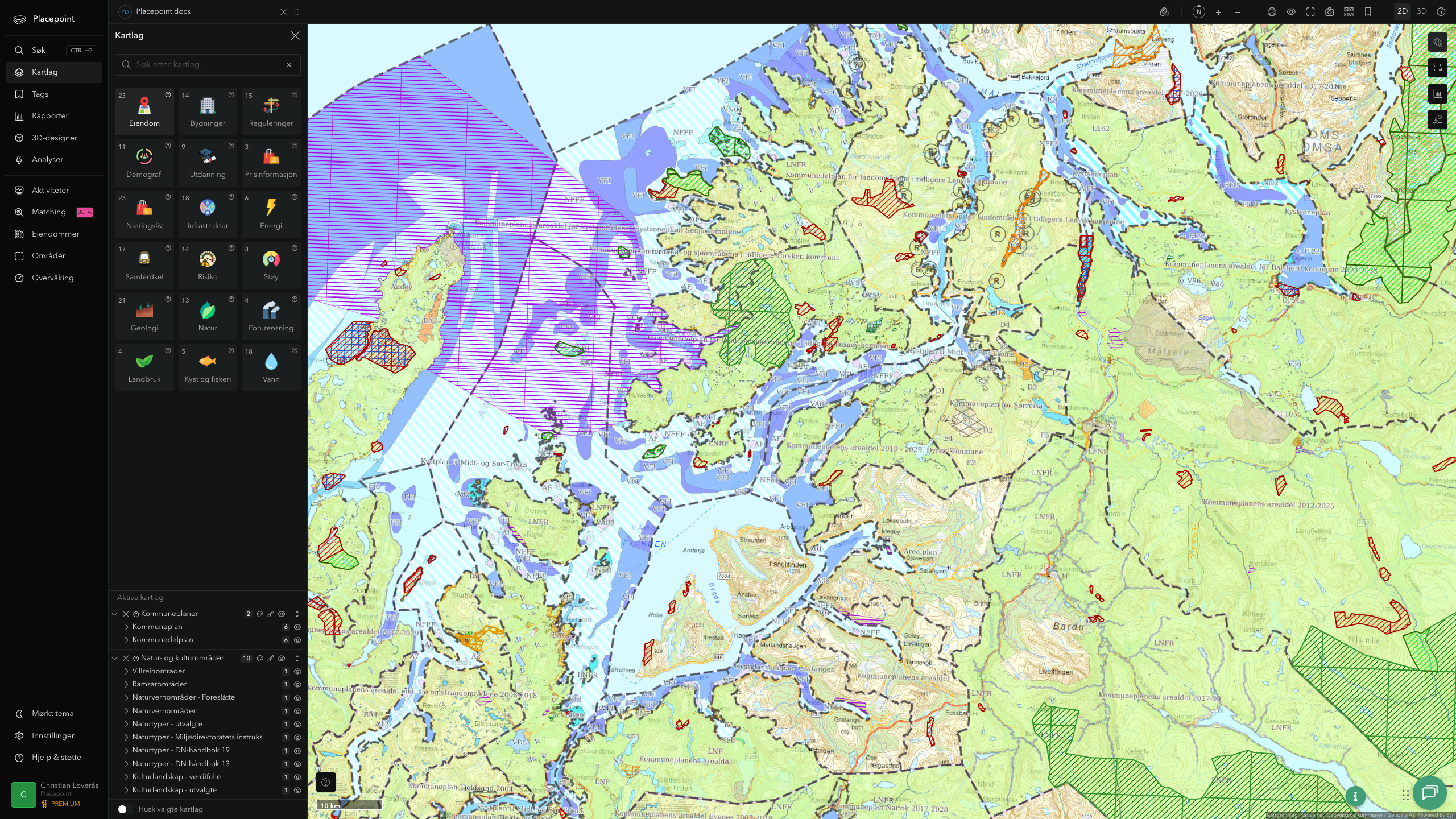 Dyrøy - kommuneplaner og kulturområder