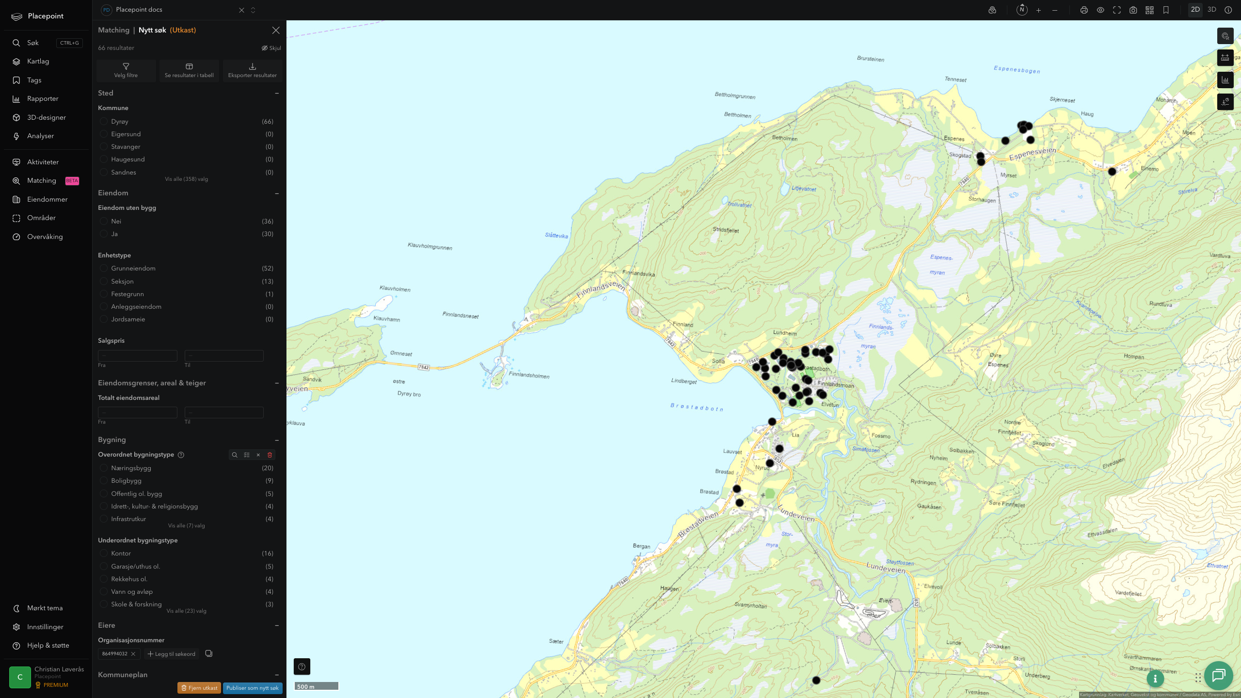 Dyrøy - offentlige bygg, sentrumsnært